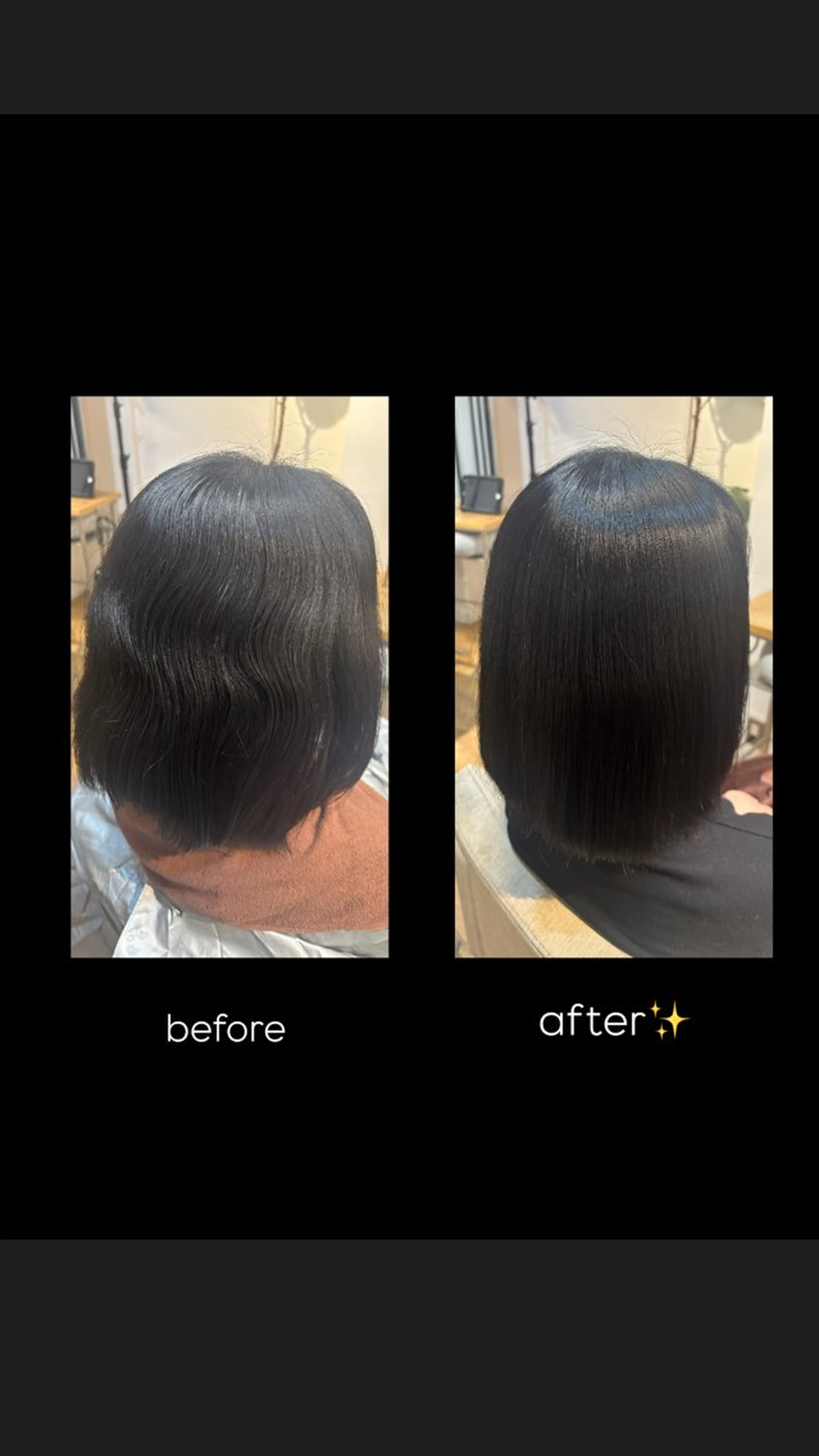 【✨️元から地毛が直毛のような質感と手触り✨️】レディース酸性縮毛矯正の写真