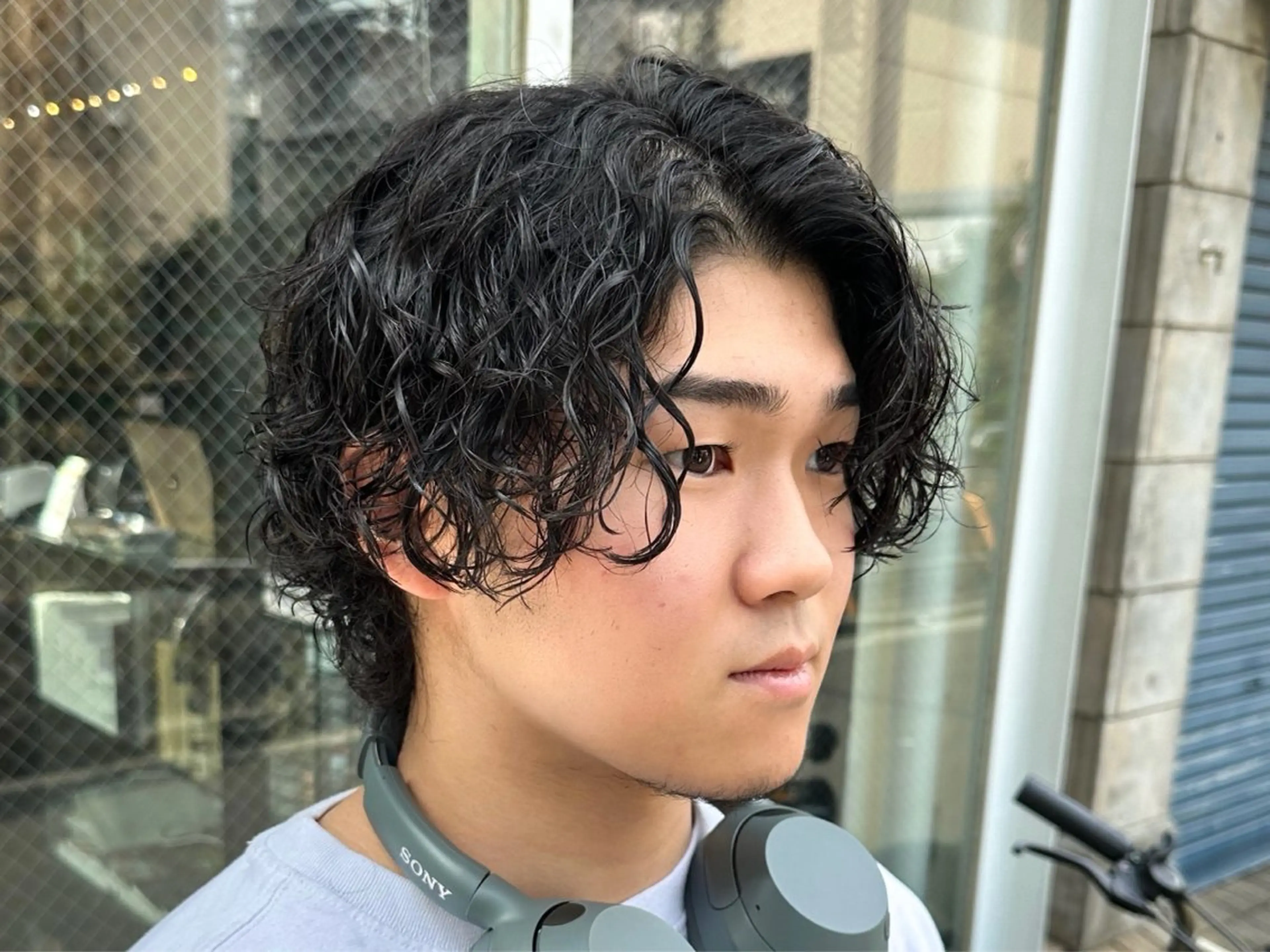 ミディアム パーマ メンズ ミディアムパーマ メンズパーマ スパイラルパーマ カット パーマ トリートメント ツイスパ/メンズ パーマ/歩夢のヘアスタイル