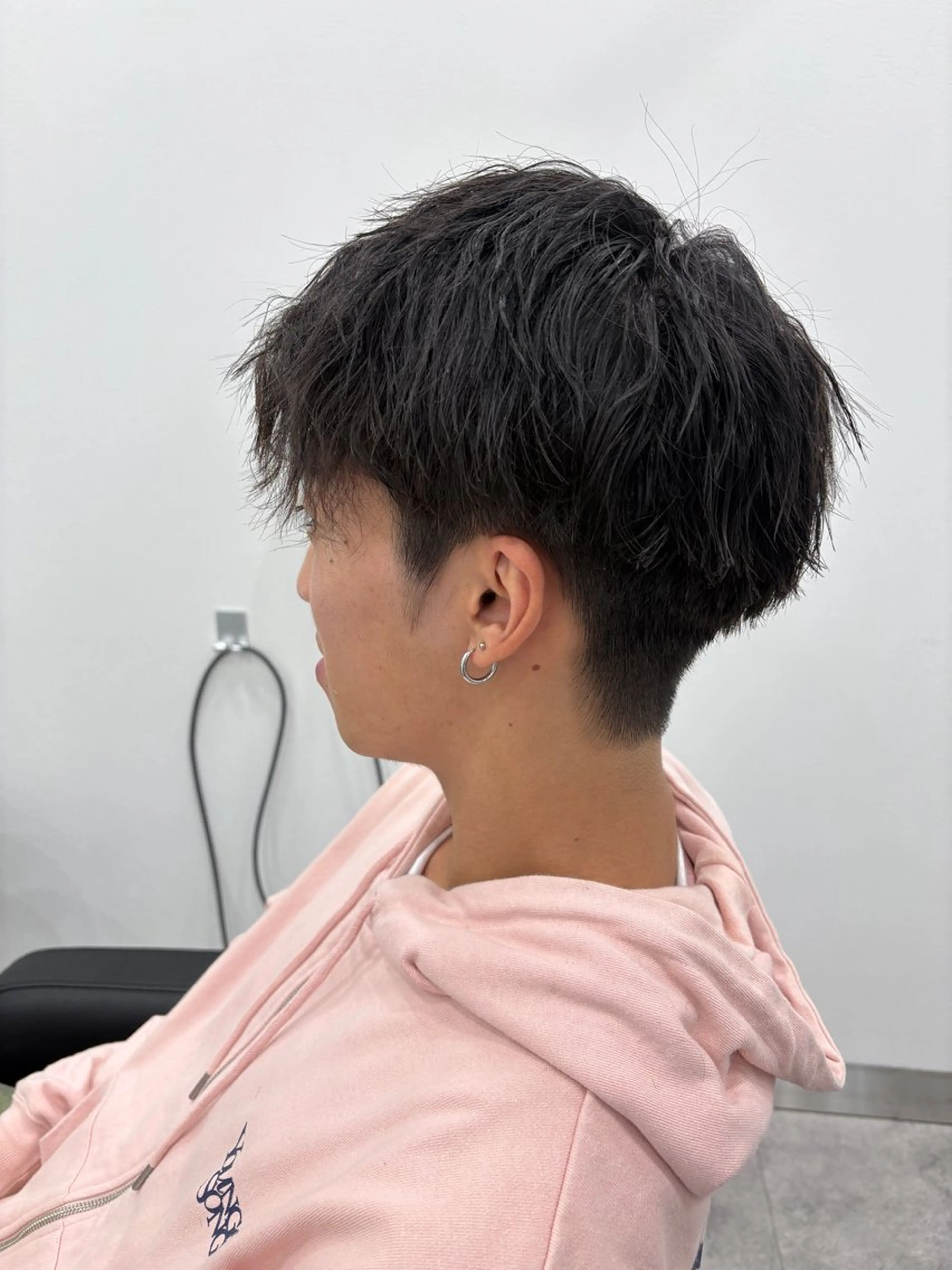 ショート パーマ メンズ メンズブリーチ メンズ韓国風 ボブ 韓国風ヘア レイヤーカット 💝似合わせカット& カラーＵｒｕｎａ💝のヘアスタイル