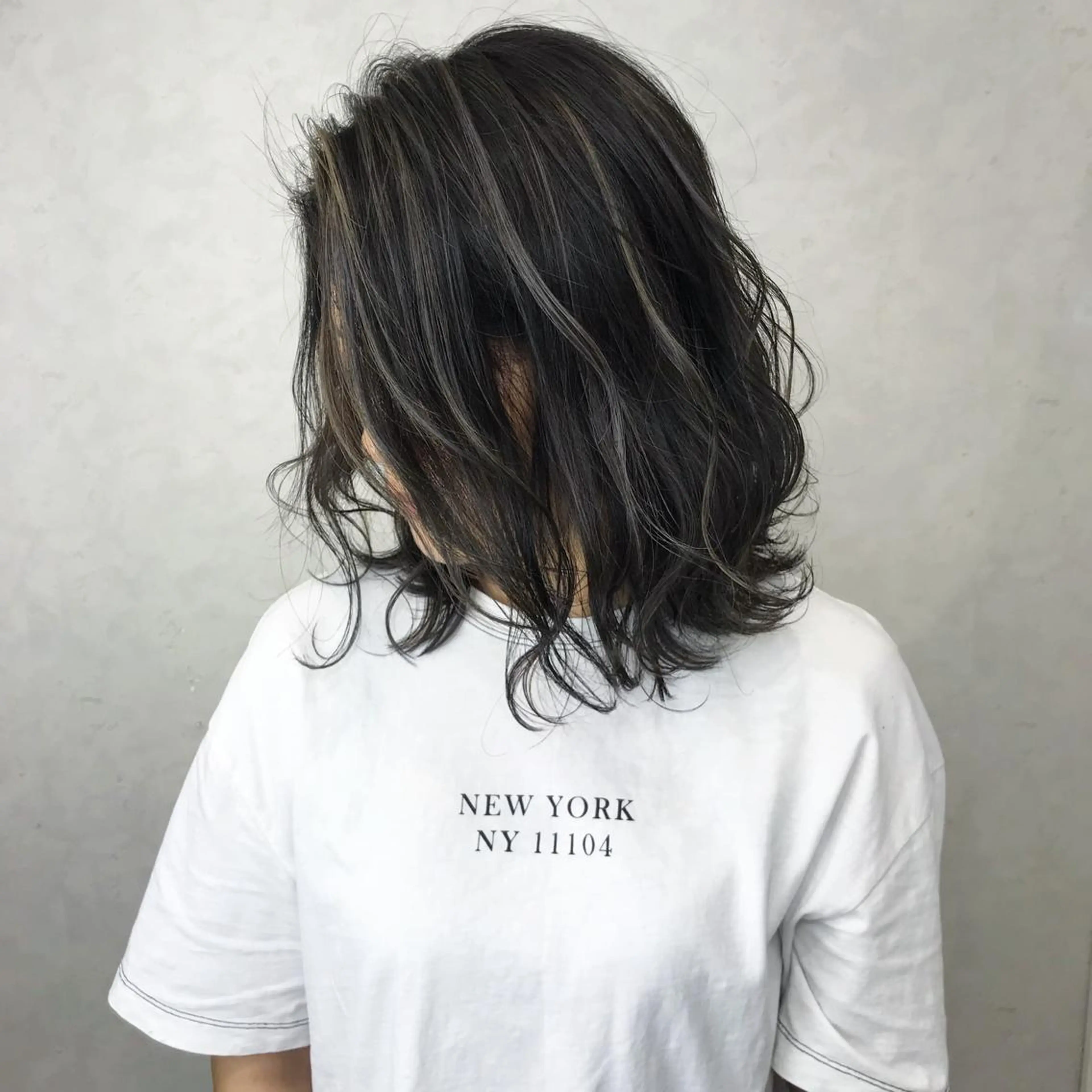 ミディアム カラー LUSTRE クロサワのヘアスタイル
