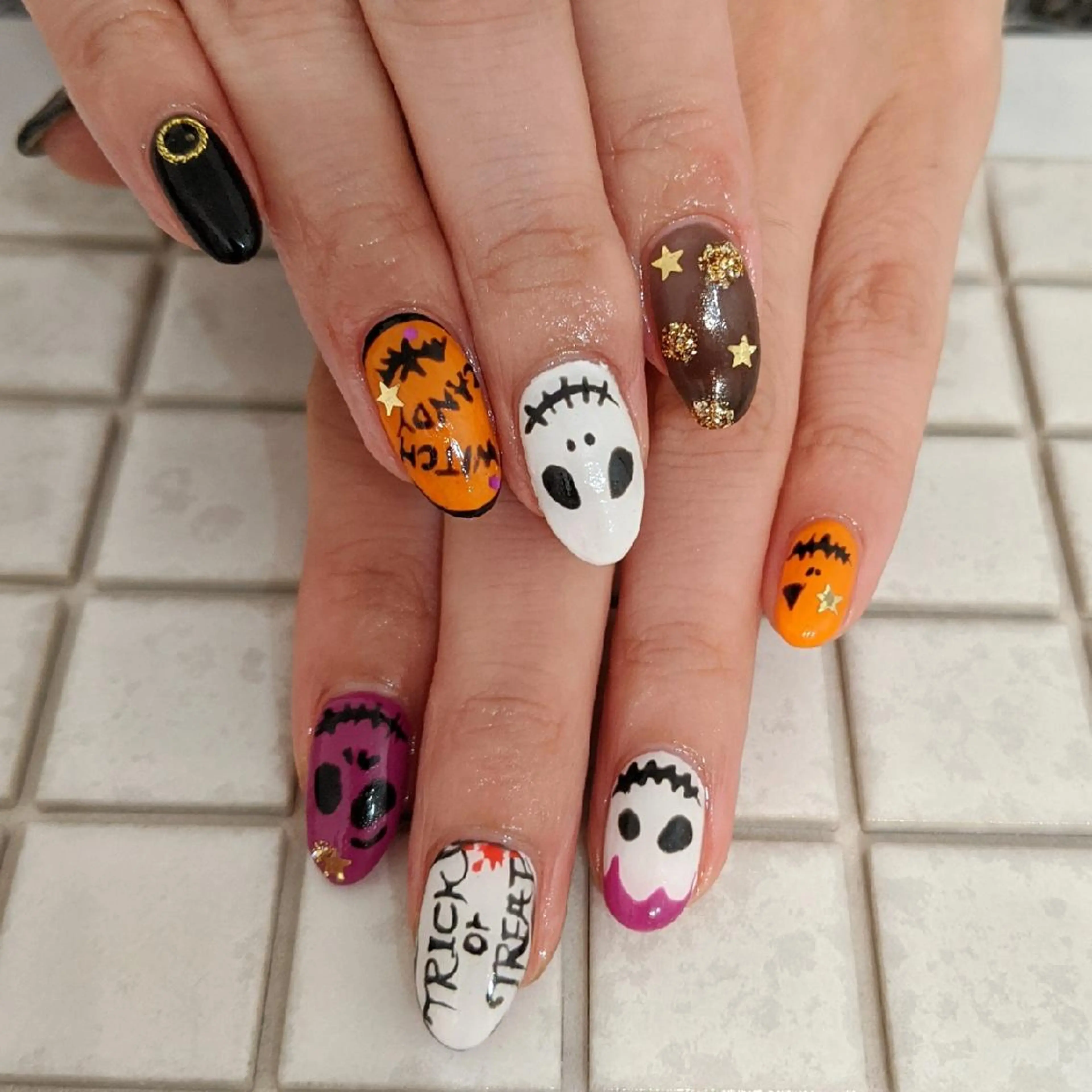 ネイル ハロウィン ハンドネイル private salon mieのネイルデザイン