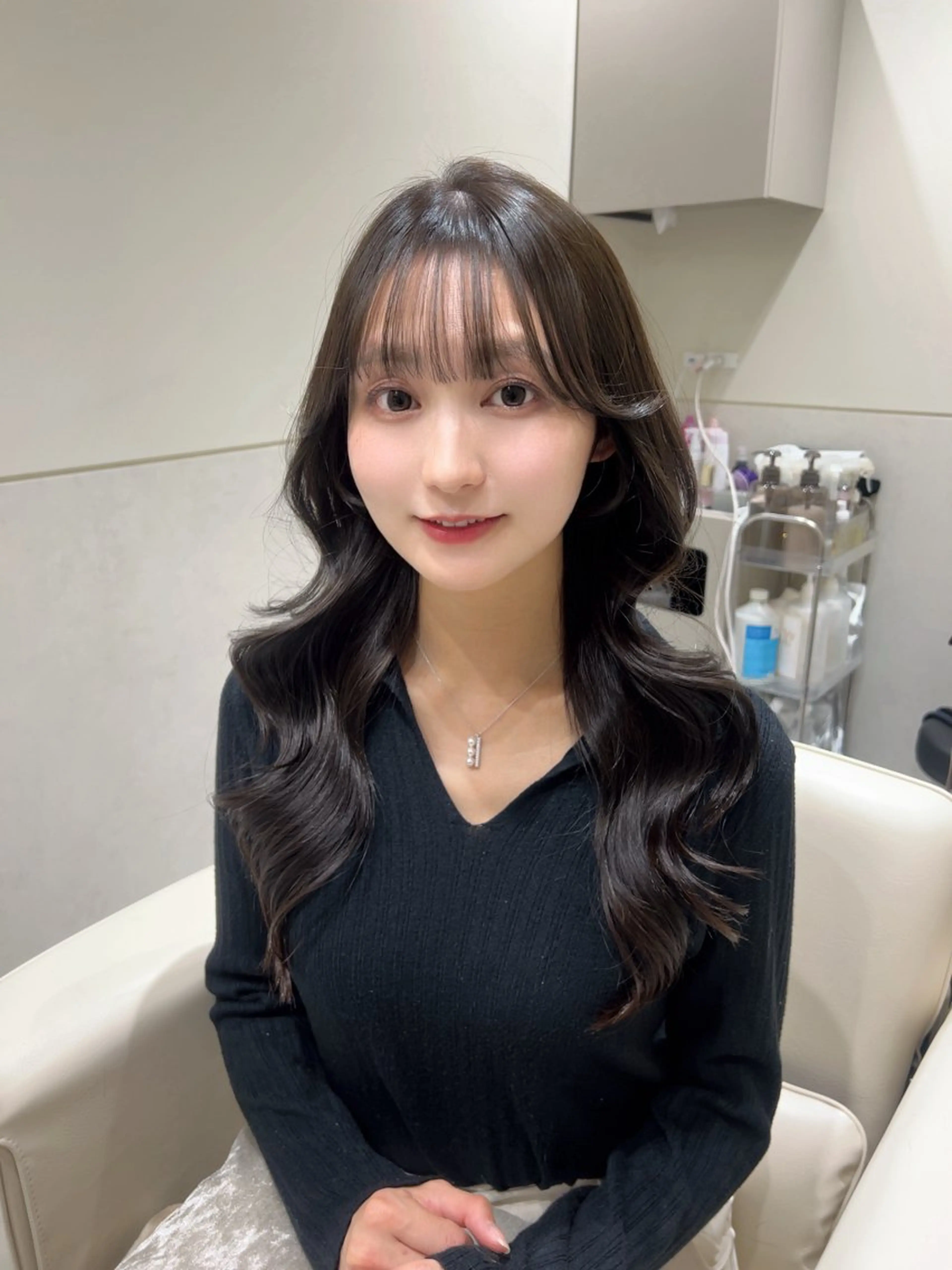 ロング カラー カット ヘアカラー トリートメント 🩷韓国ヘア/ヨシン モリ🩷Maikaのヘアスタイル