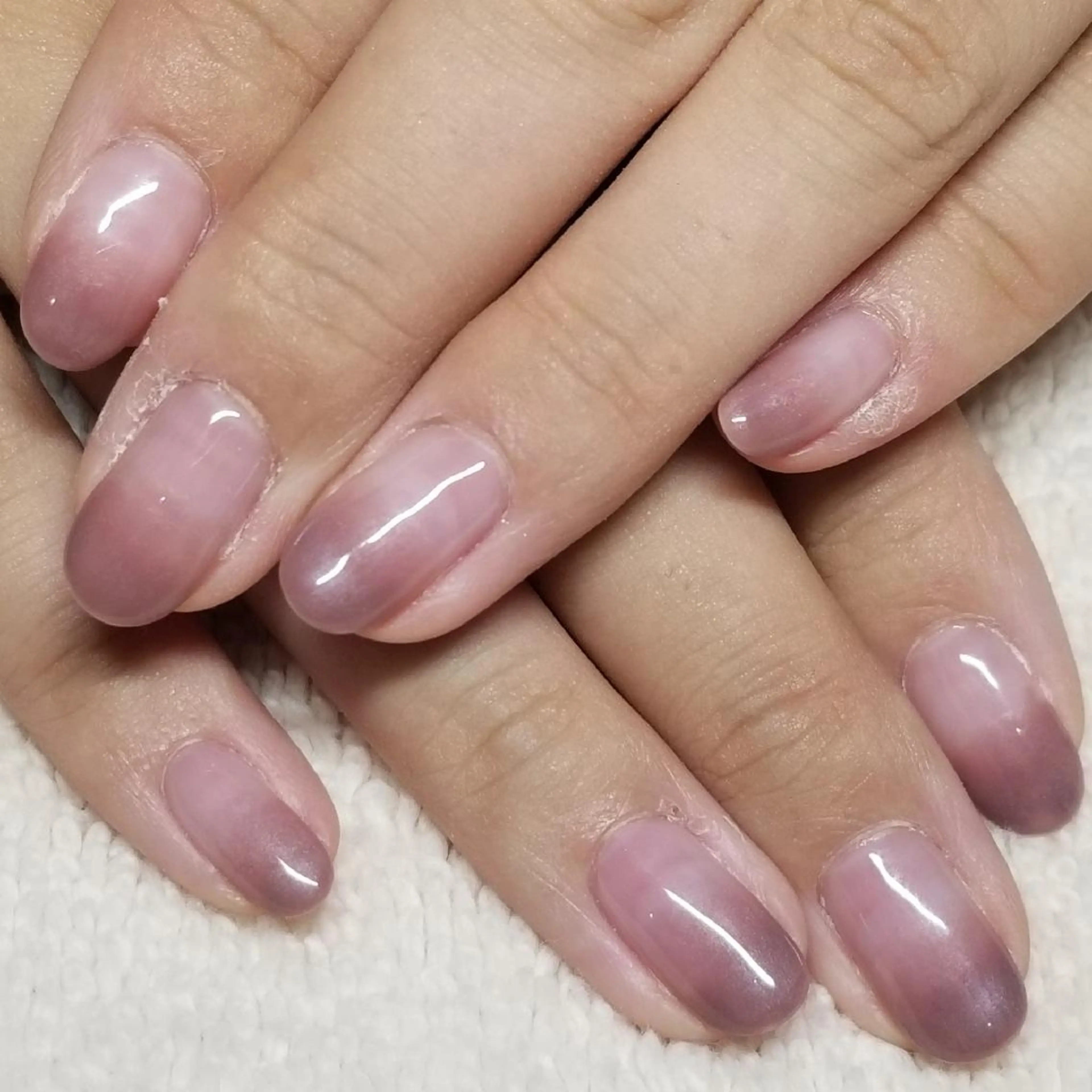 ネイル ブラウン グラデーション オフィスネイル ワンカラーネイル ハンドネイル よしだ ひろきのネイルデザイン