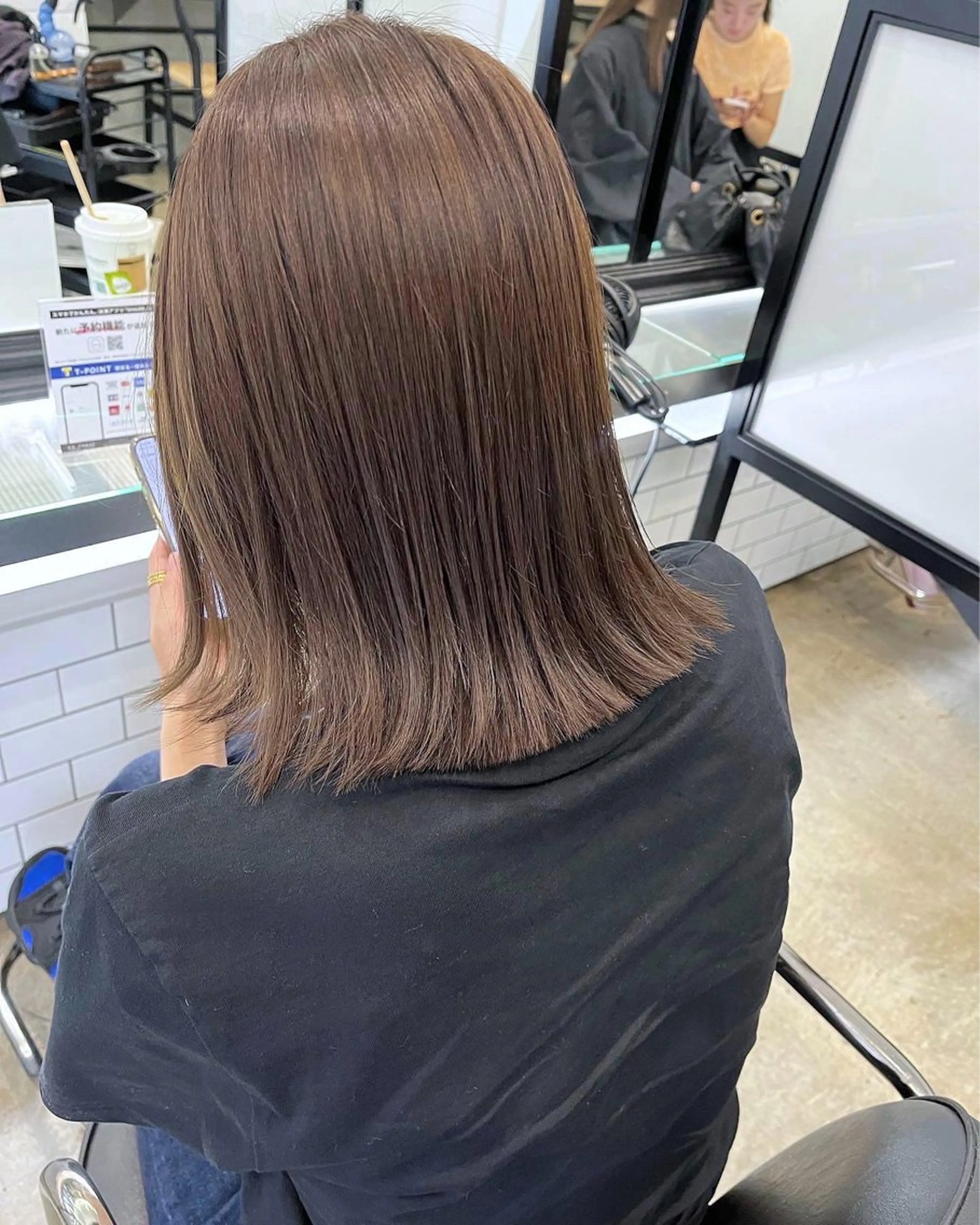 ミディアム カラー 透明感カラー 暖色カラー/ピンク カラー/HARUKAのヘアスタイル