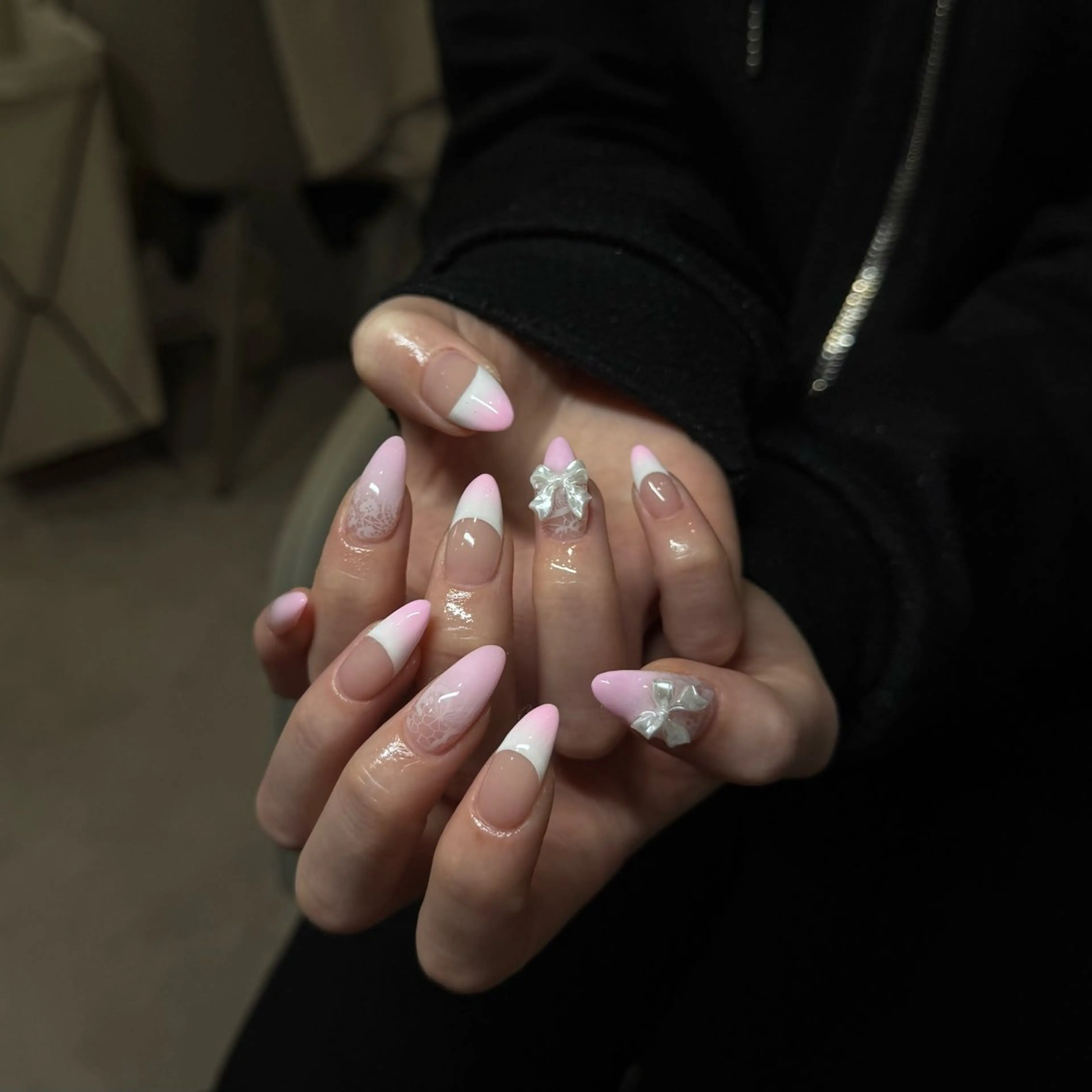 ネイル リボン ハンドネイル IROHA NAIL 北村菜帆のネイルデザイン