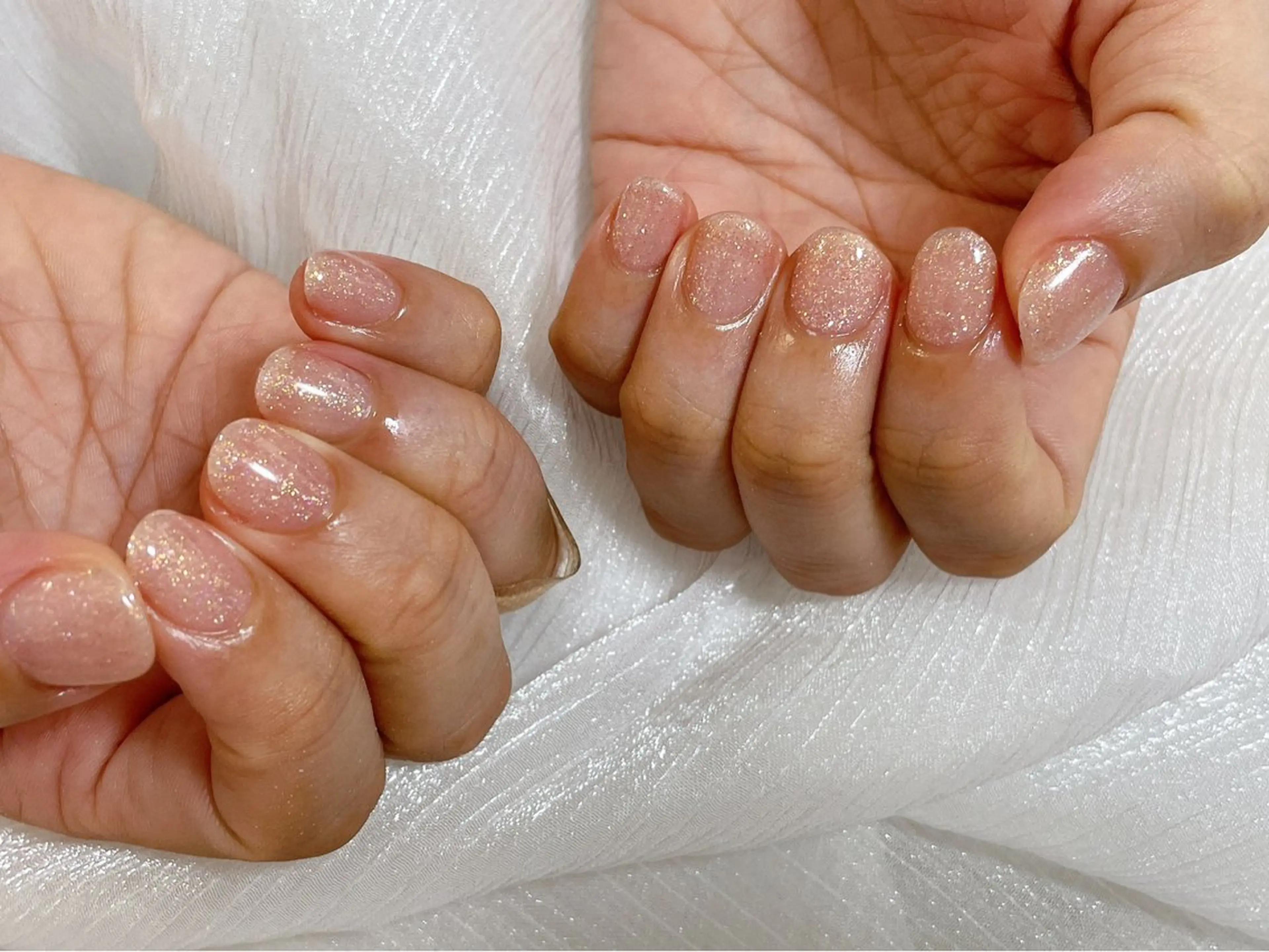ネイル オーロラネイル ブルー フットネイル フレンチネイル ジェルネイル kiki nail たまプラーザのネイルデザイン
