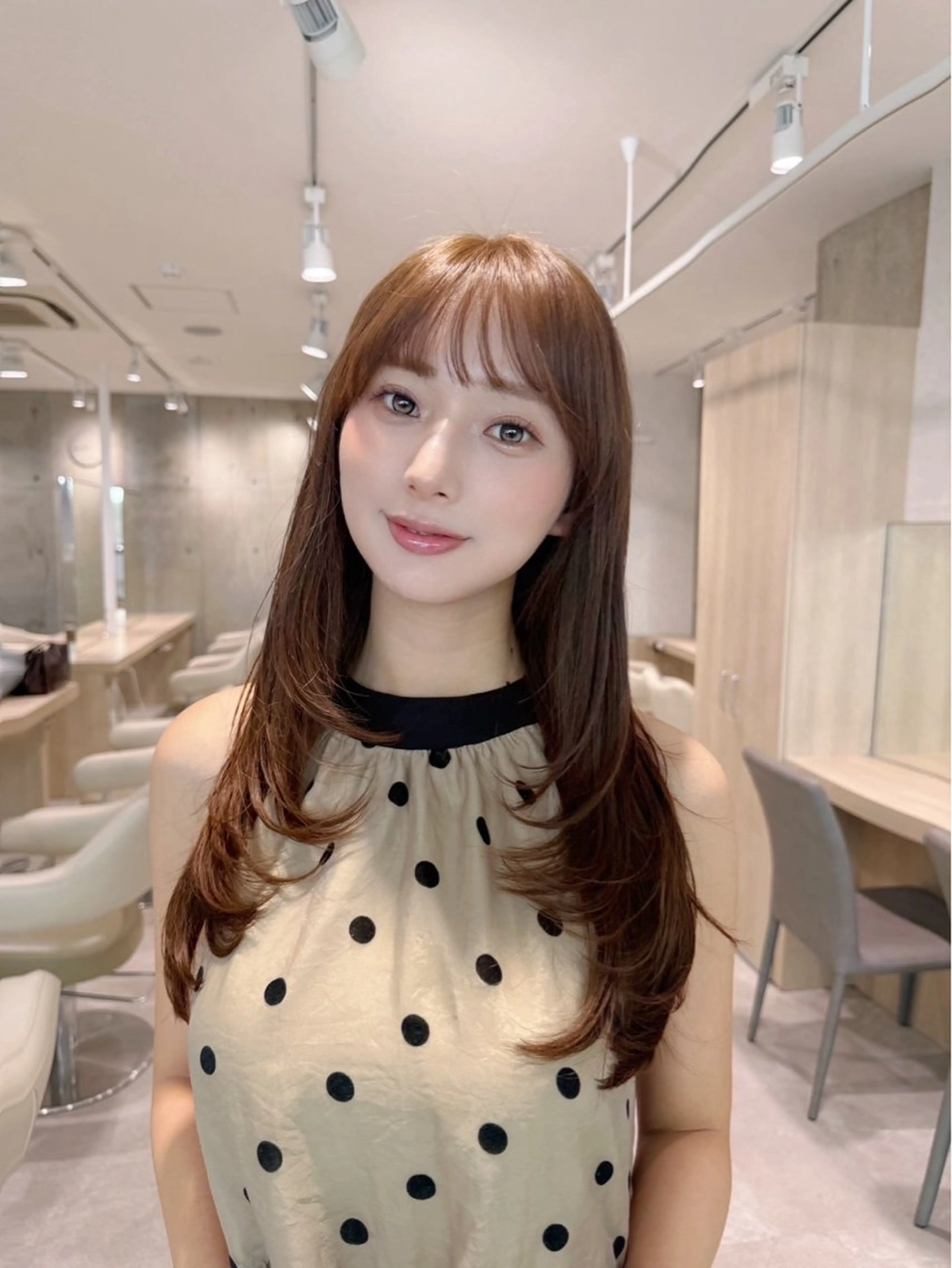 ロング カット 韓国レイヤー×透明感 カラー/山崎一輝のヘアスタイル