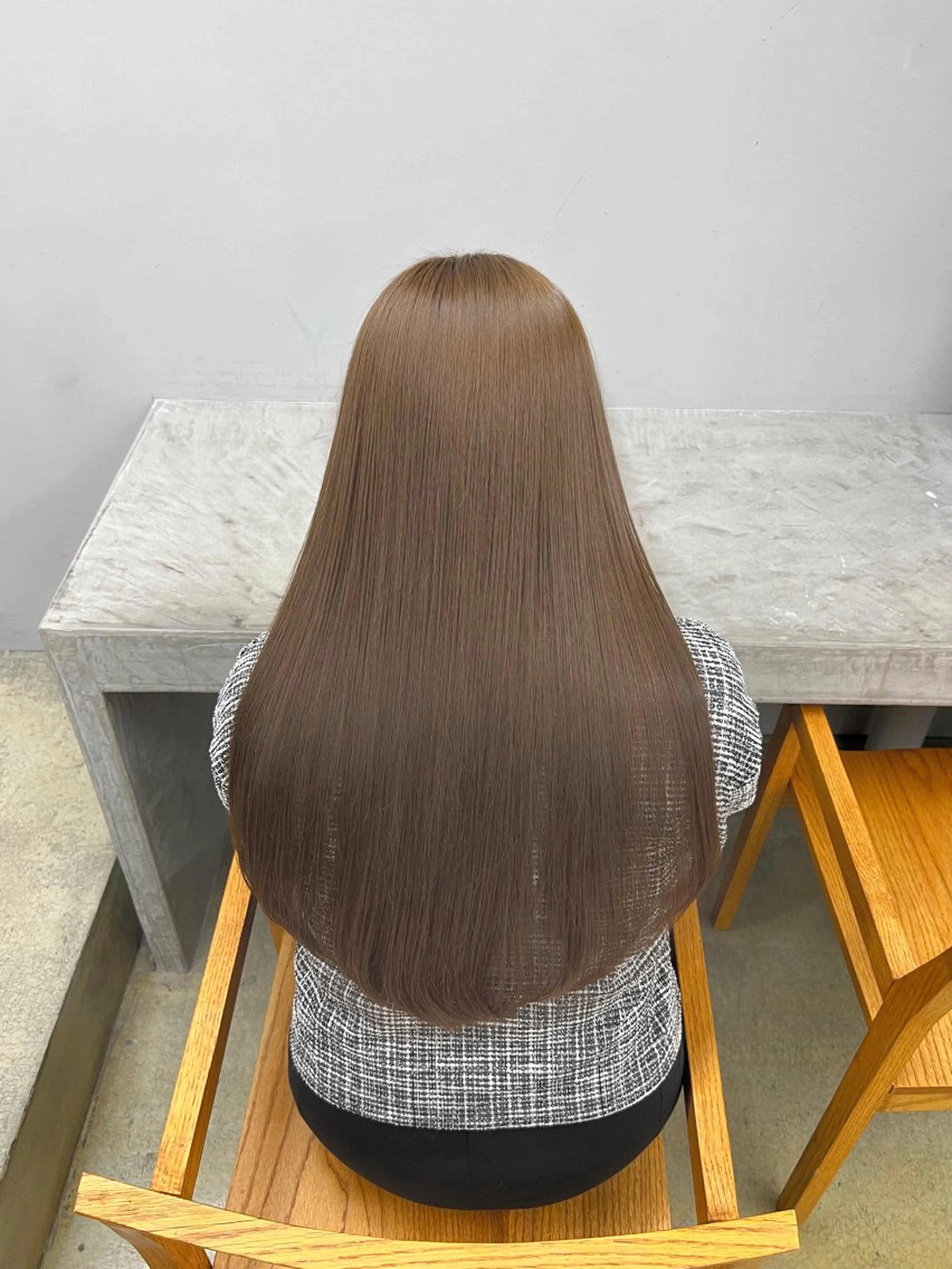 ミディアム カラー ベージュ/ブリーチ無 し/透明感/yukiのヘアスタイル