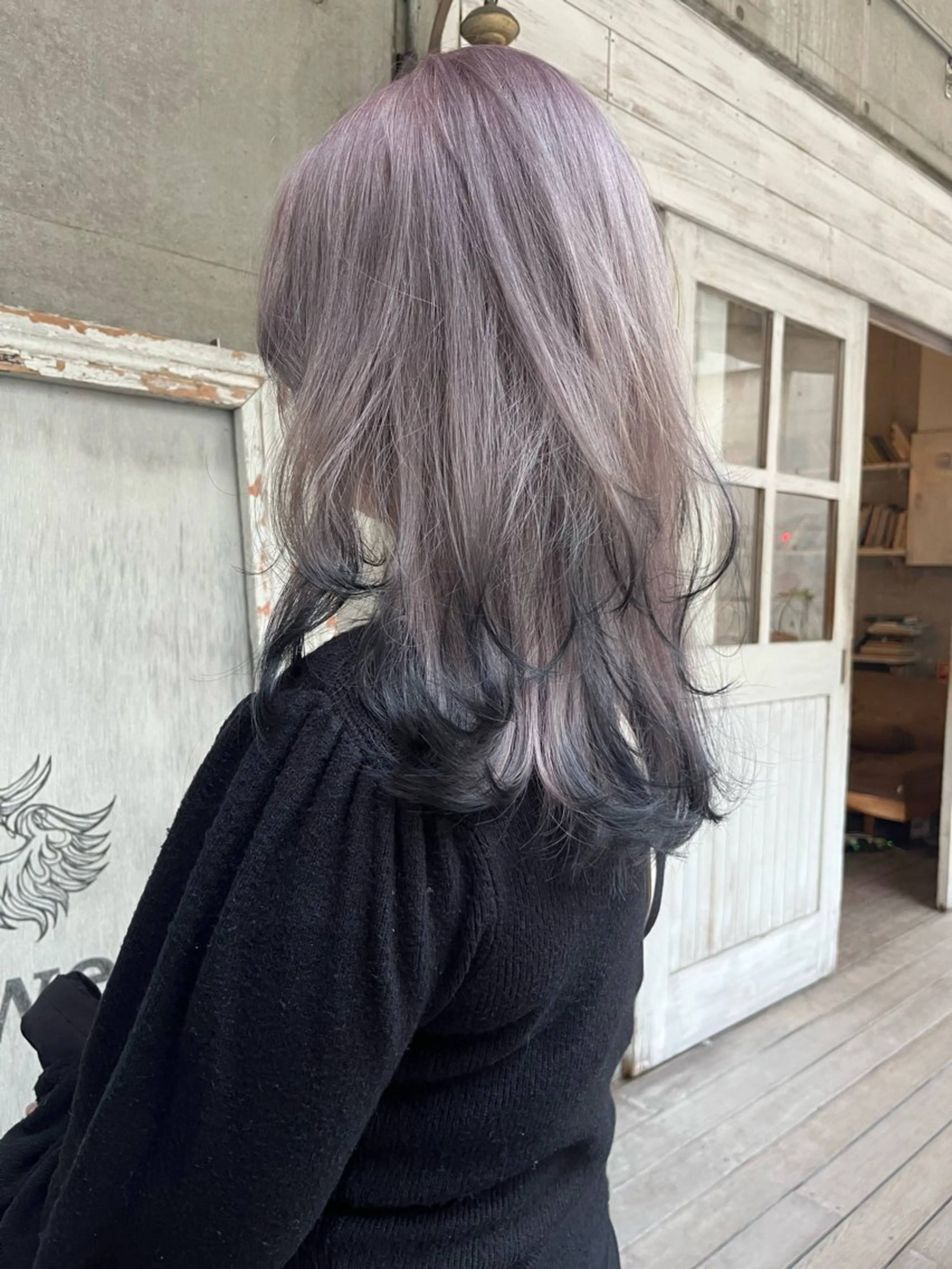 ミディアム カラー カット ヘアカラー トリートメント ハイトーン/顔まわり レイヤー/YUKAのヘアスタイル