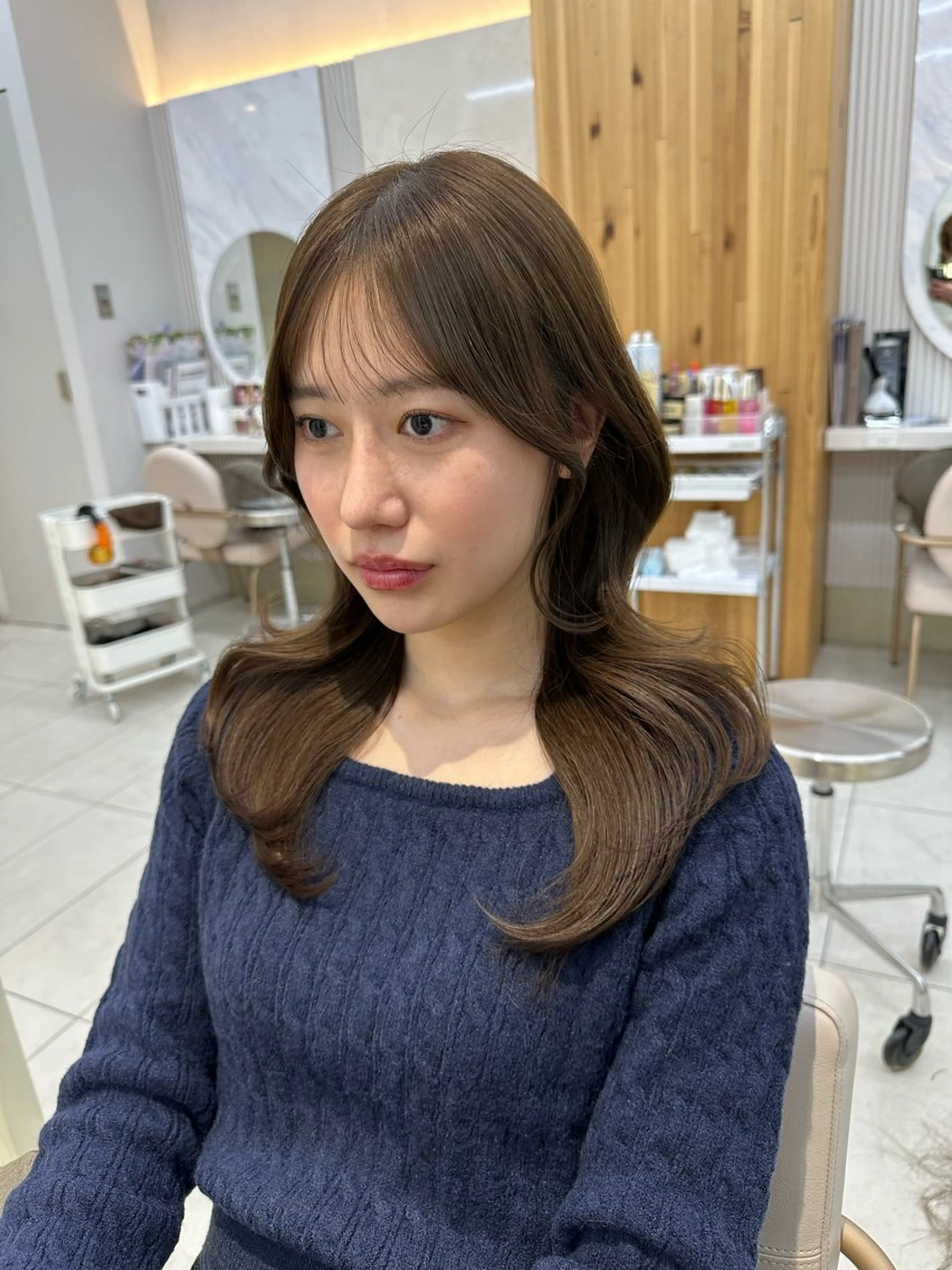 ロング カラー 🇰🇷韓国風くびれ ヘア🇰🇷中村優大のヘアスタイル