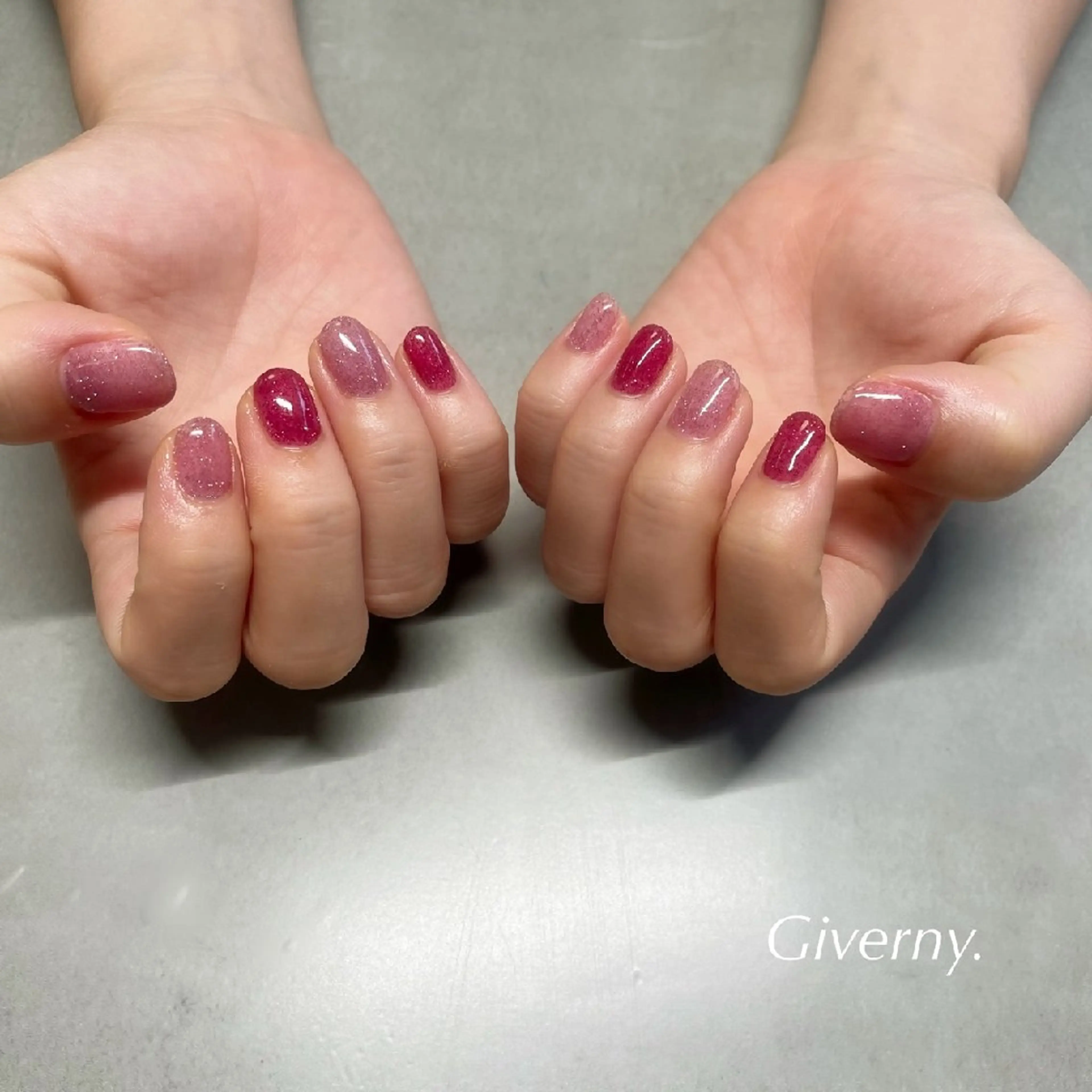 ネイル フラッシュネイル 夏ネイル ハンドネイル Giverny .のネイルデザイン