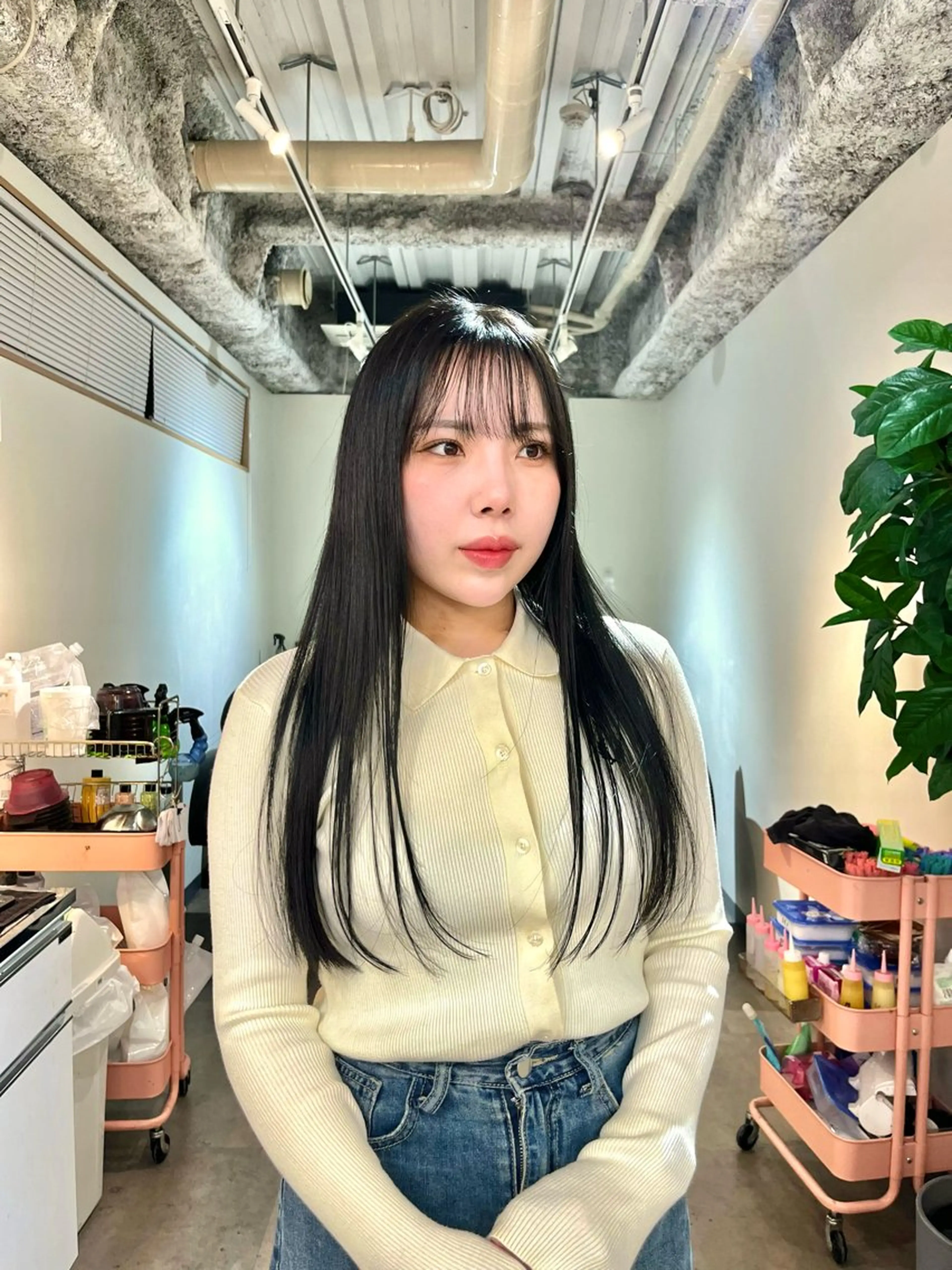 セミロング カラー 【혁명】さら/사라: Korean🍀のヘアスタイル