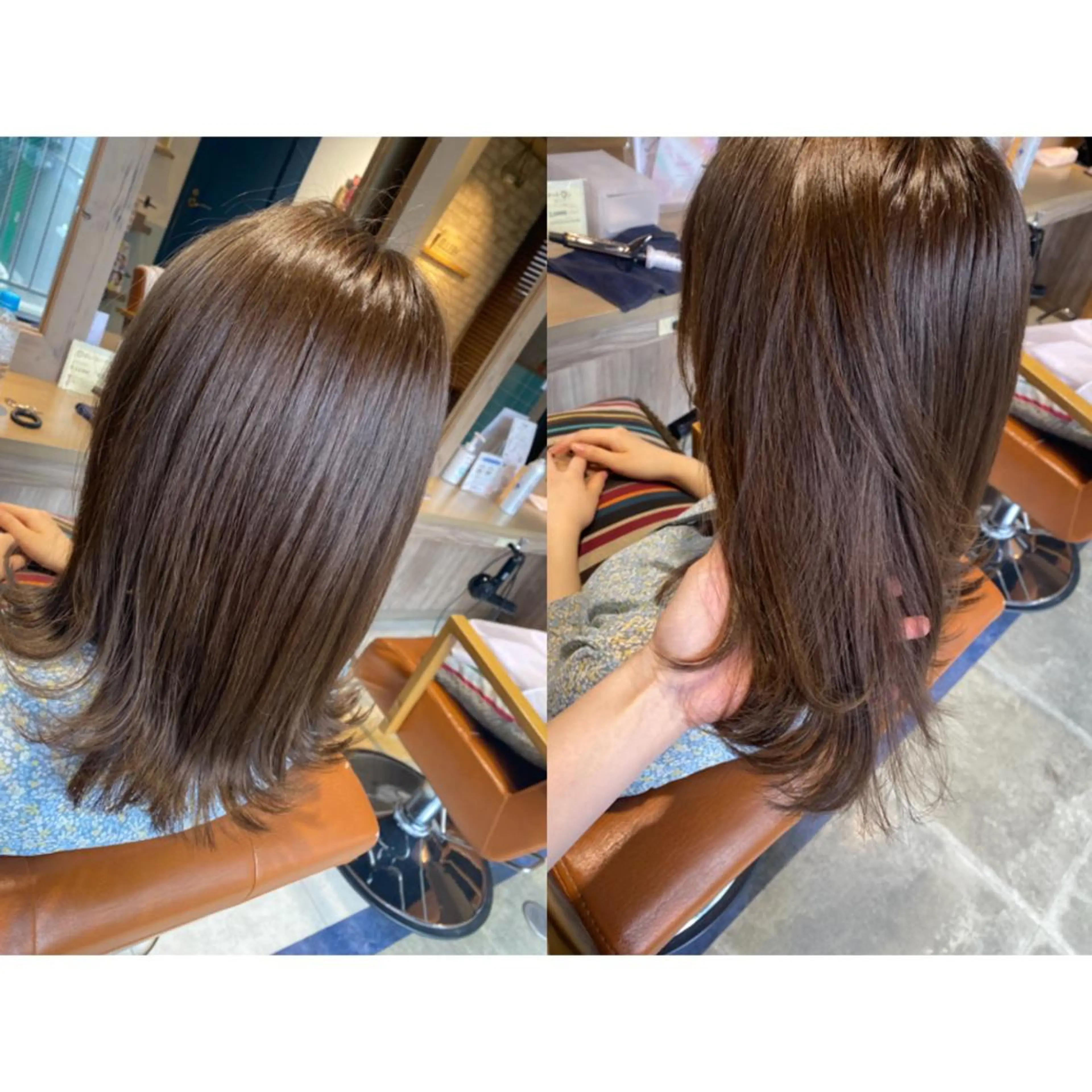 カラー ベージュカラー ブリーチ ブリーチなしカラー カット トリートメント 🐻結んで可愛い hair EMI🐻のヘアスタイル