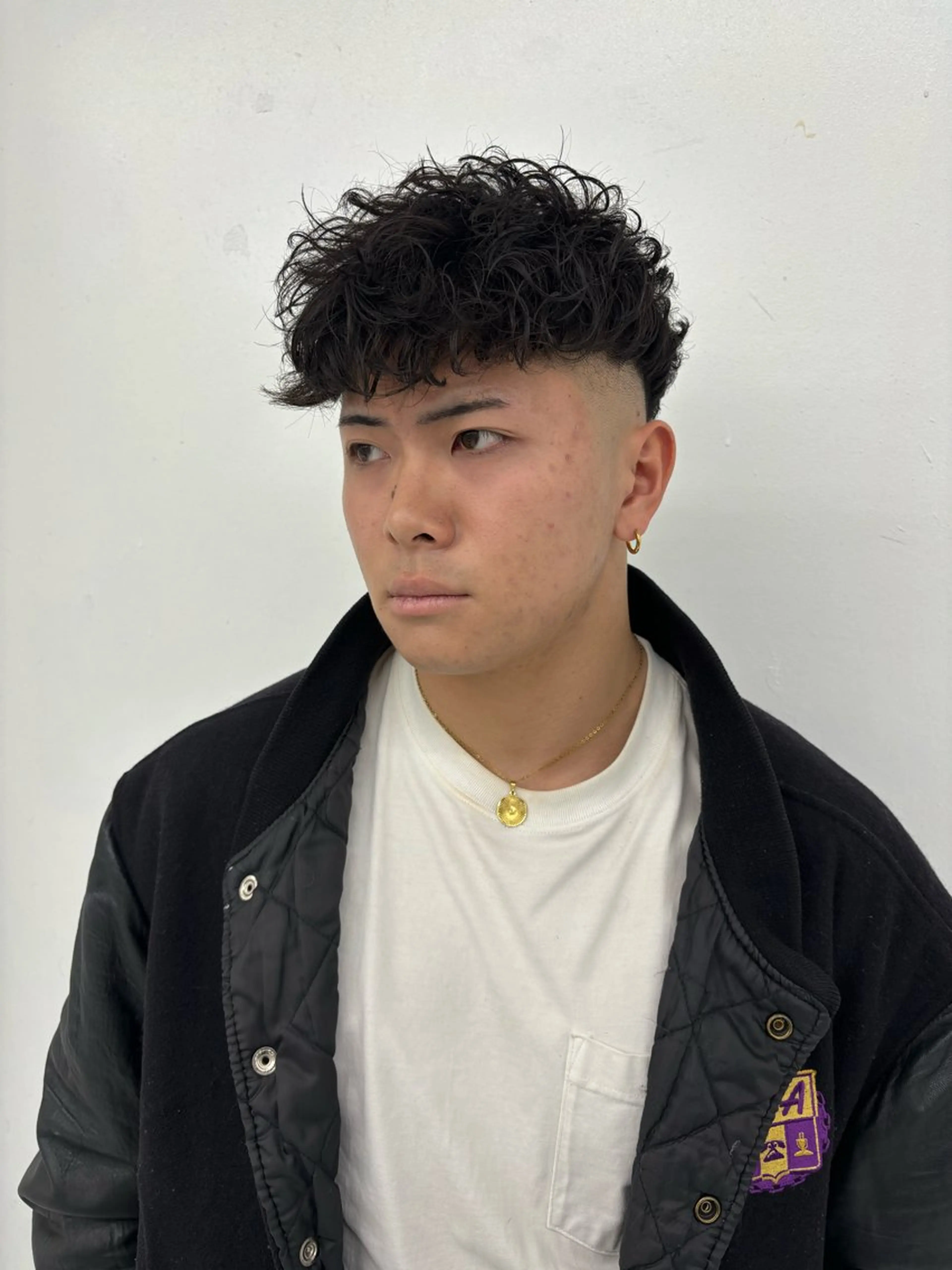 パーマ メンズ カット パーマ スパイキーパーマ 柏NO1 藤本葉のヘアスタイル