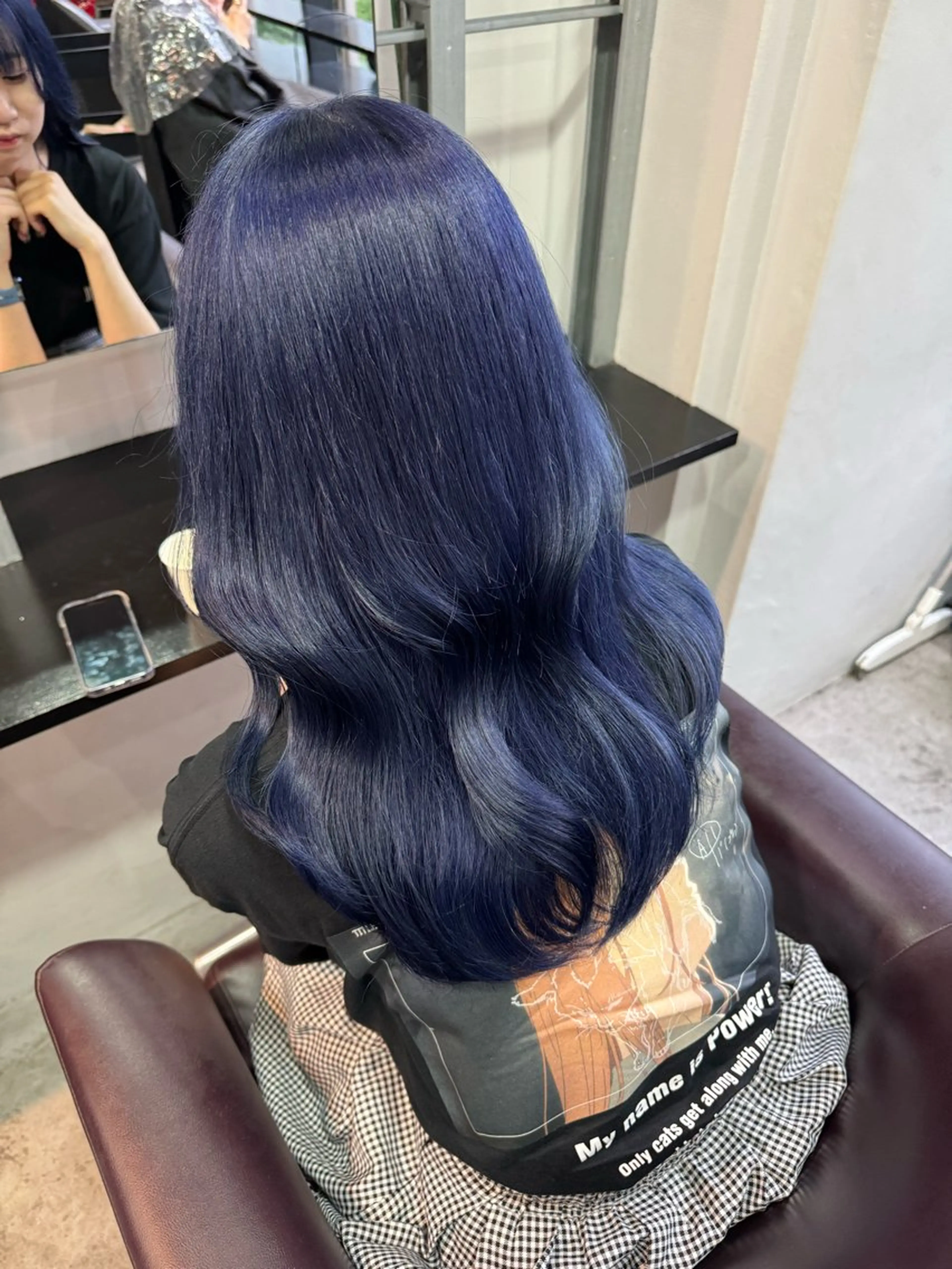 セミロング カラー ブリーチ ブルーカラー ベージュ透明感カラー 🫧AYUMI🫧のヘアスタイル