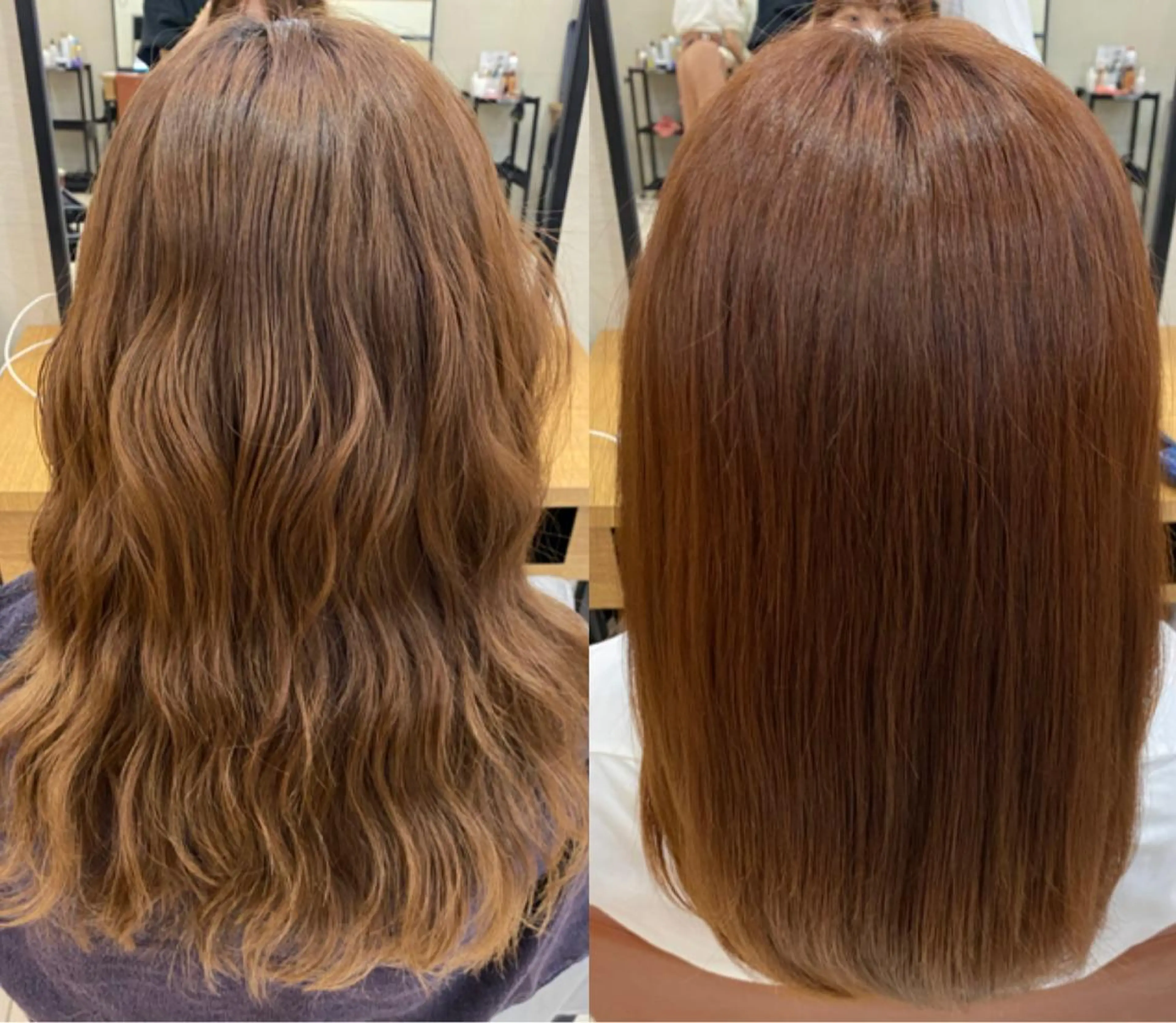 セミロング カラー オレンジ ピンクカラー あやめ【顔まわり/レ イヤー/柔らかカラ】のヘアスタイル