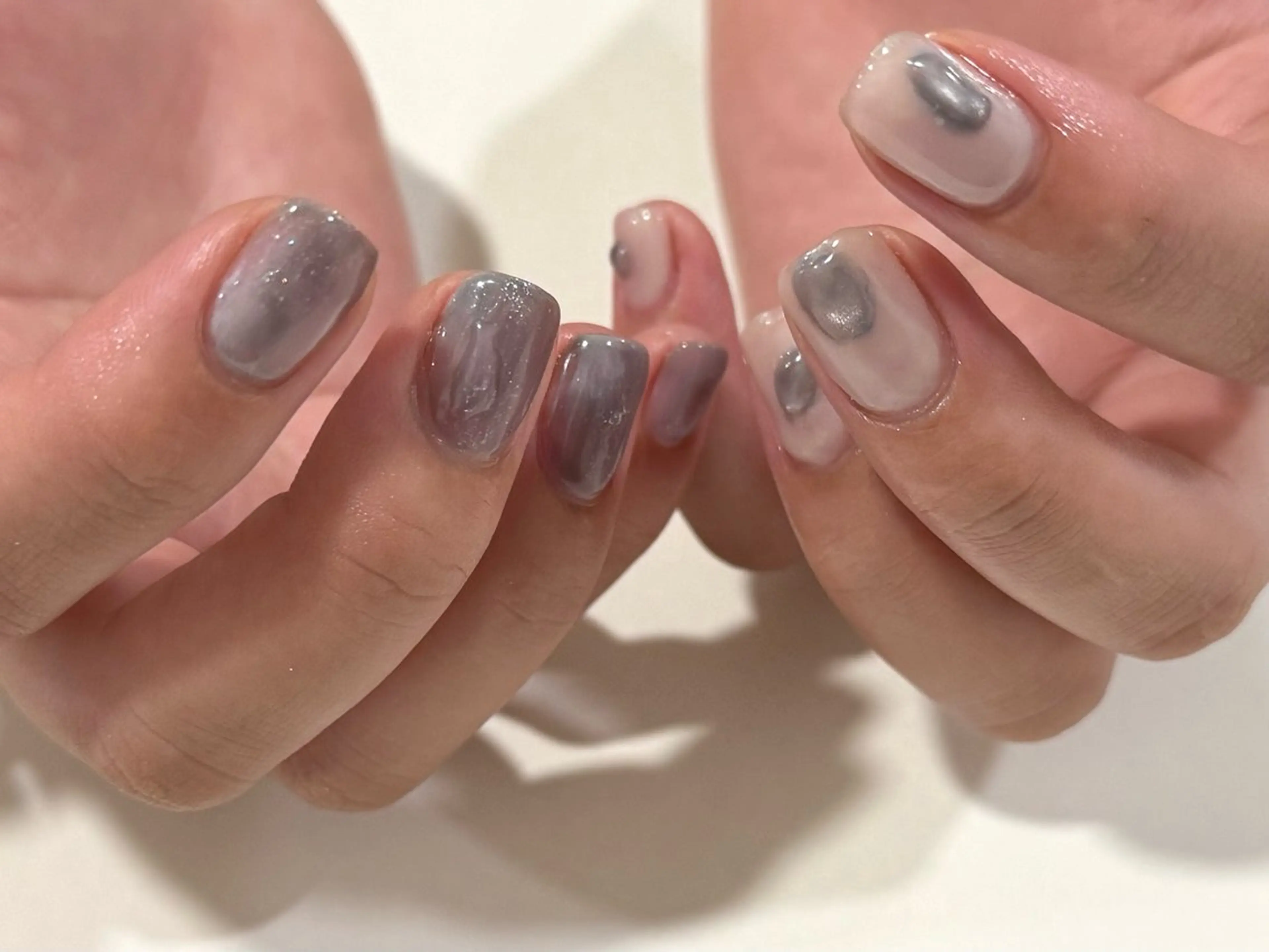 ネイル ジェルネイル マグネットネイル ニュアンスネイル パラジェル ハンドネイル Lino中目黒 🎀 パラジェルのネイルデザイン