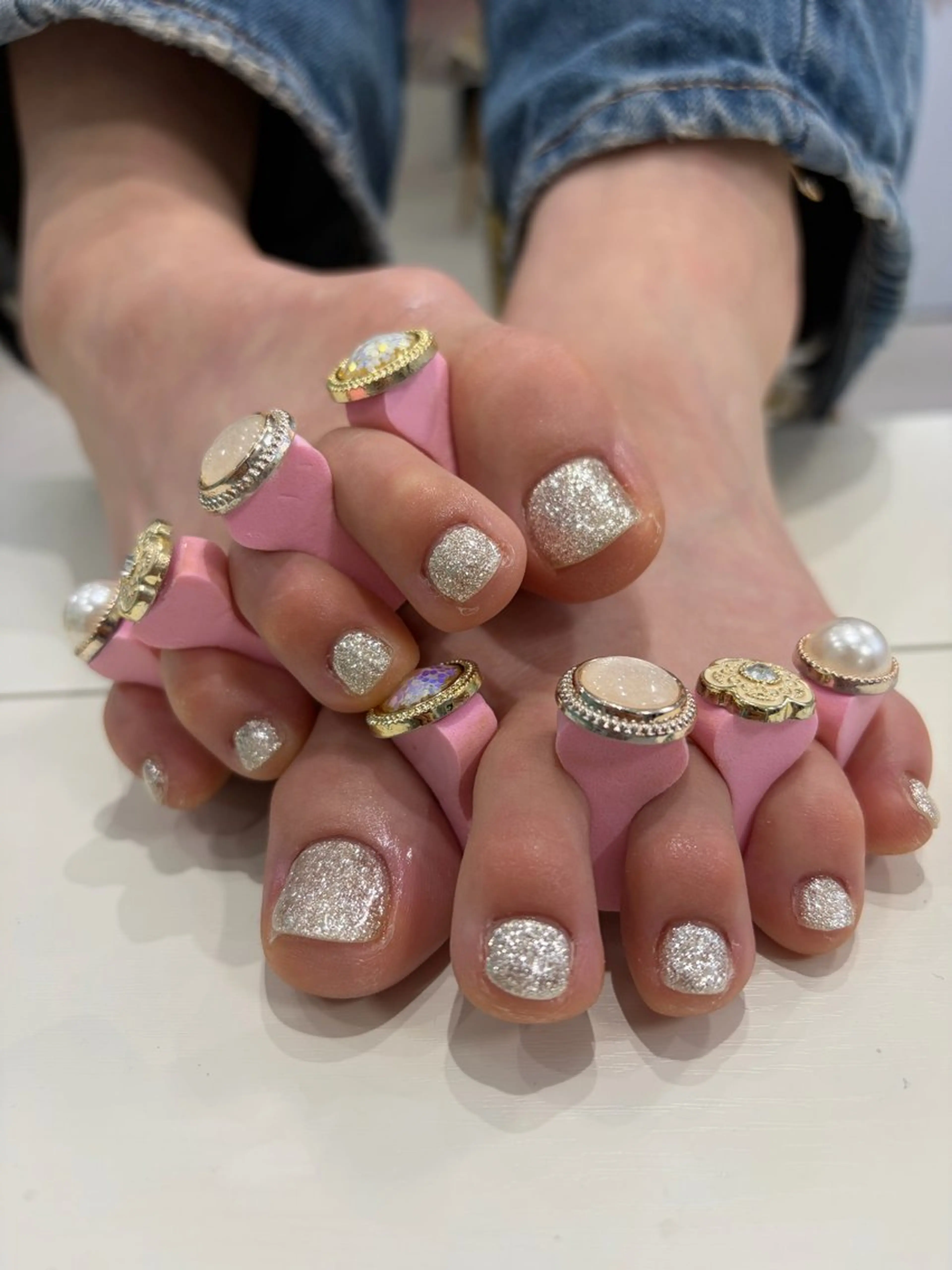 ネイル キラキラネイル フットネイル Mermaid Nail saraのネイルデザイン