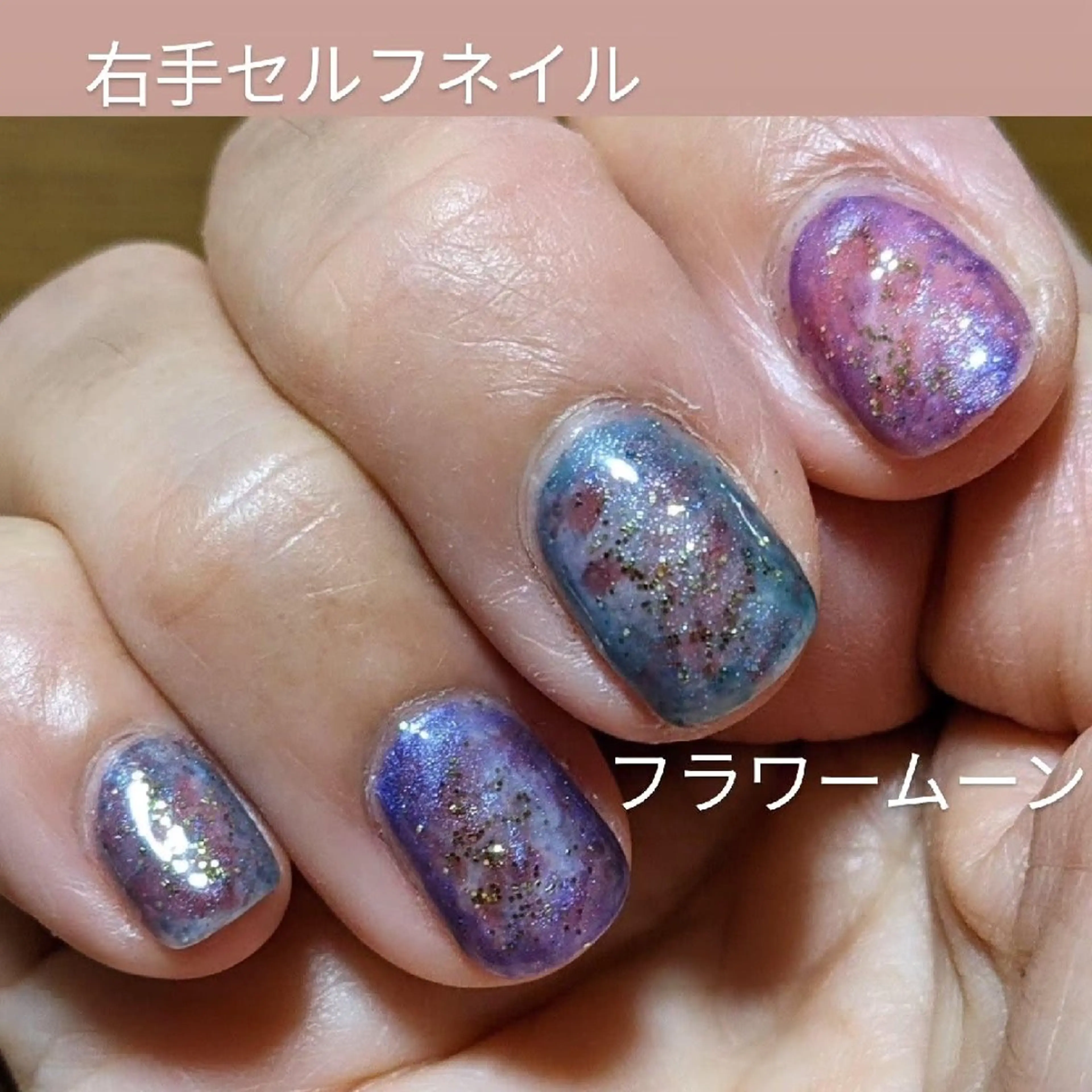 ネイル ハンドネイル ハンドケア フラワー ムーンのネイルデザイン