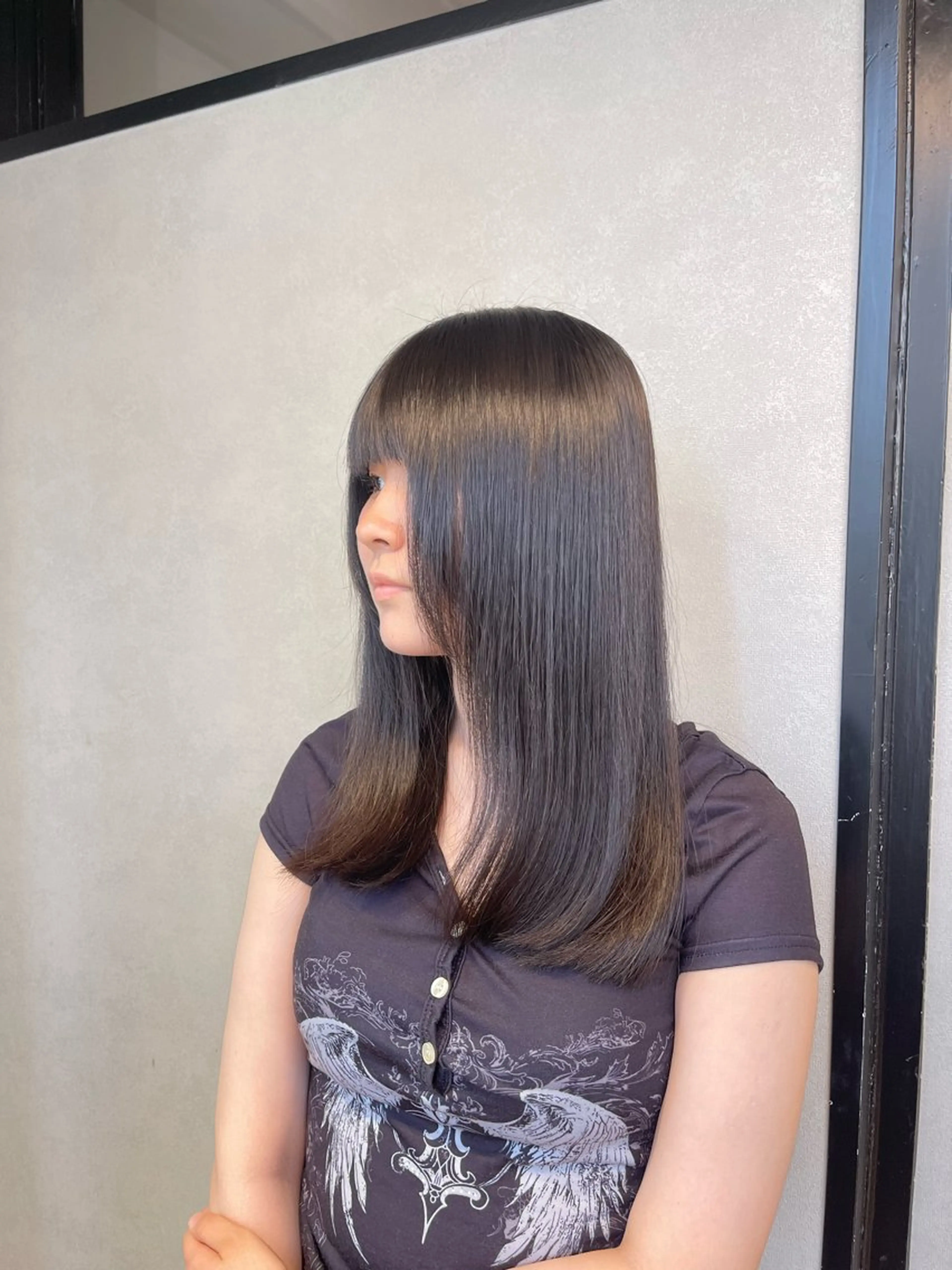 ロング ロング カット ヘアカラー 愛　莉/大阪美容室 /ケア・艶カラーのヘアスタイル