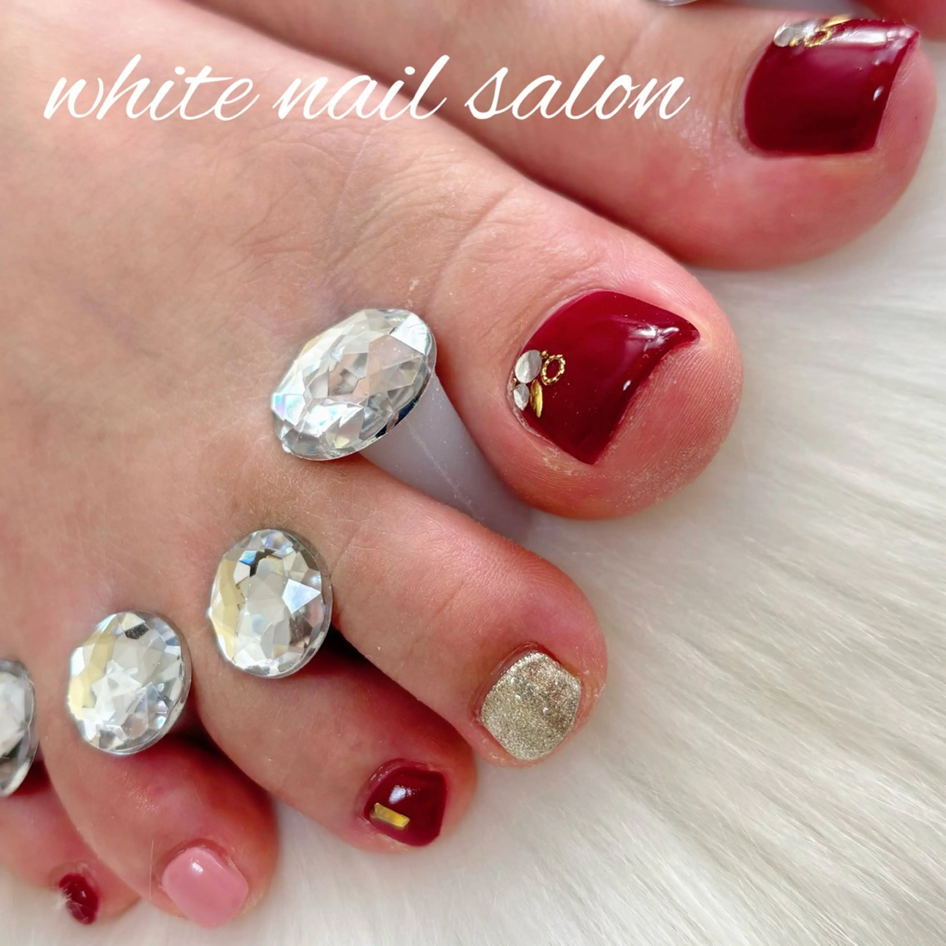 ネイル フットネイル フットネイル white nail salonのネイルデザイン