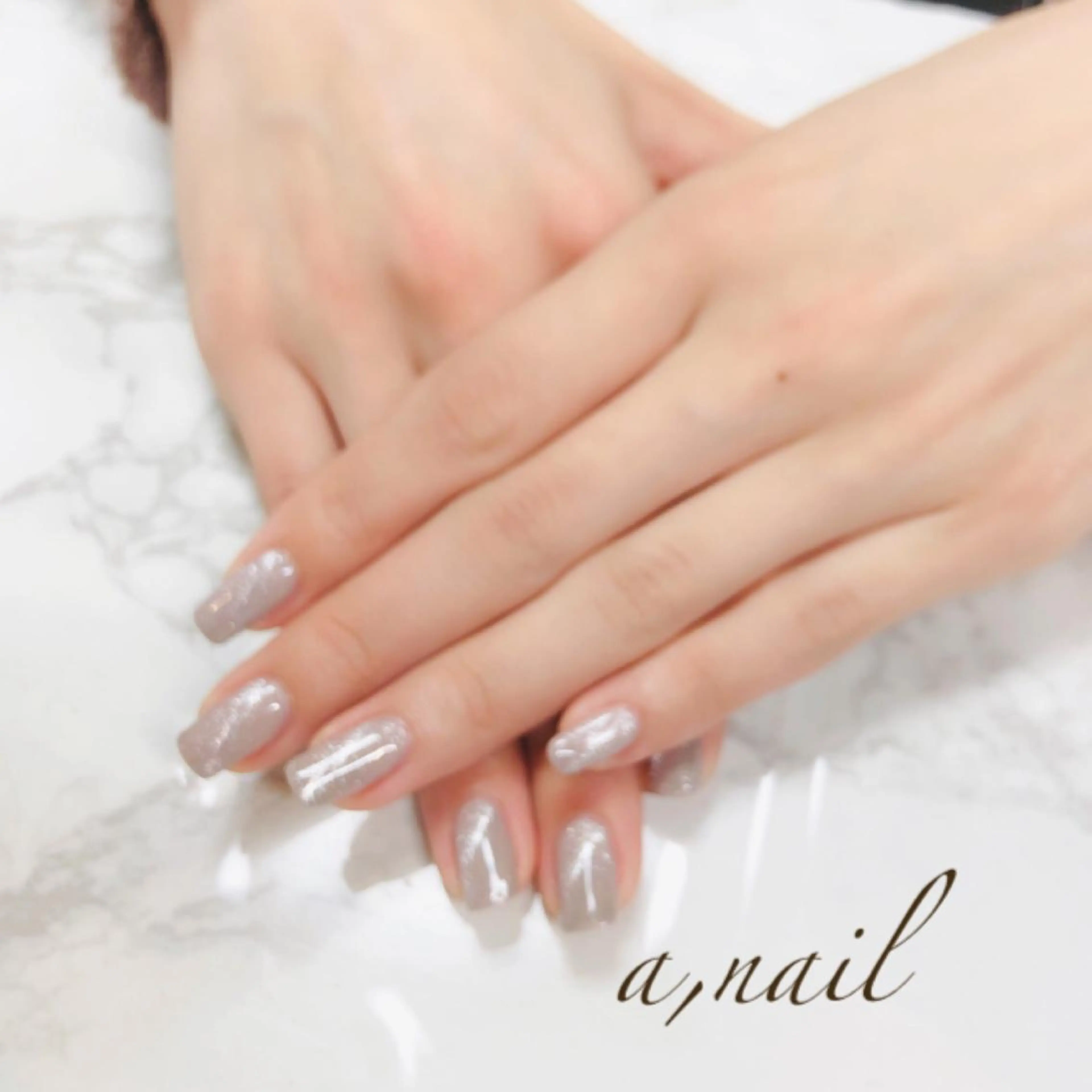 ネイル フットネイル ラメ(グリッター) マグネットネイル ニュアンスネイル オフィスネイル ネイルサロン エーネイルのネイルデザイン