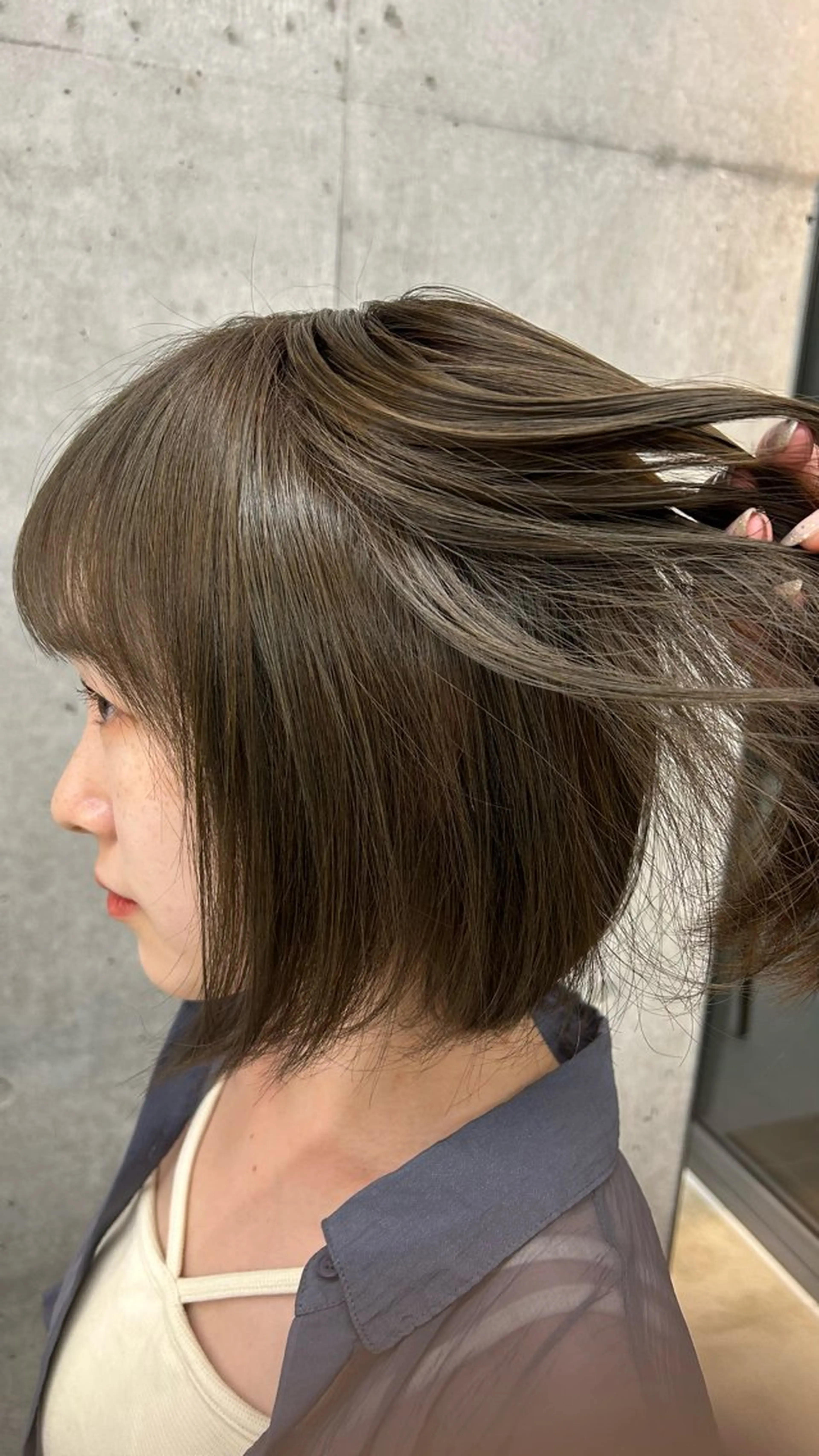 ミディアム ヘアカラー トリートメント LOE Yuuka/42🩵のヘアスタイル