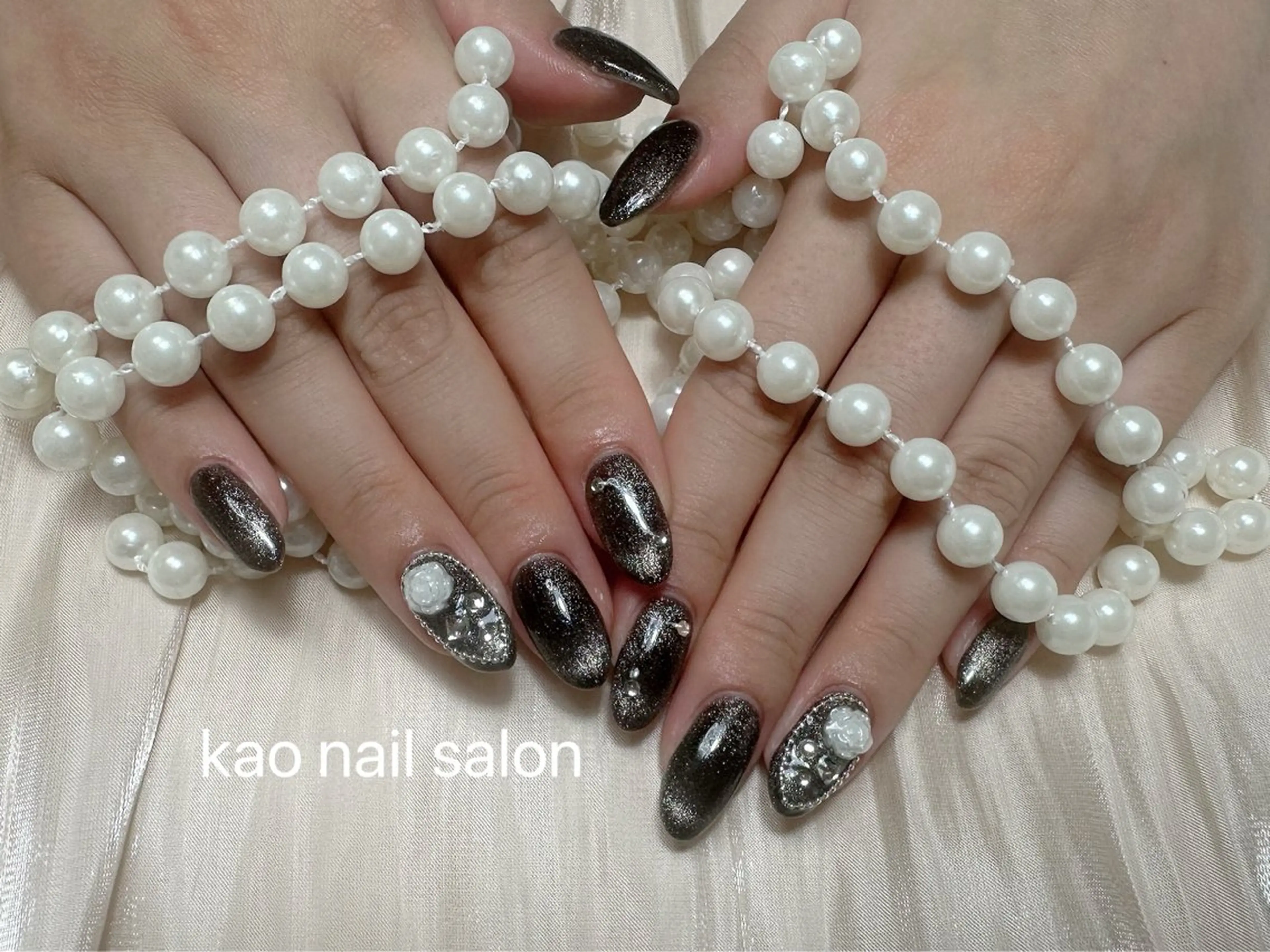 ネイル ハンドネイル kao nail マグネット/長さだしのネイルデザイン