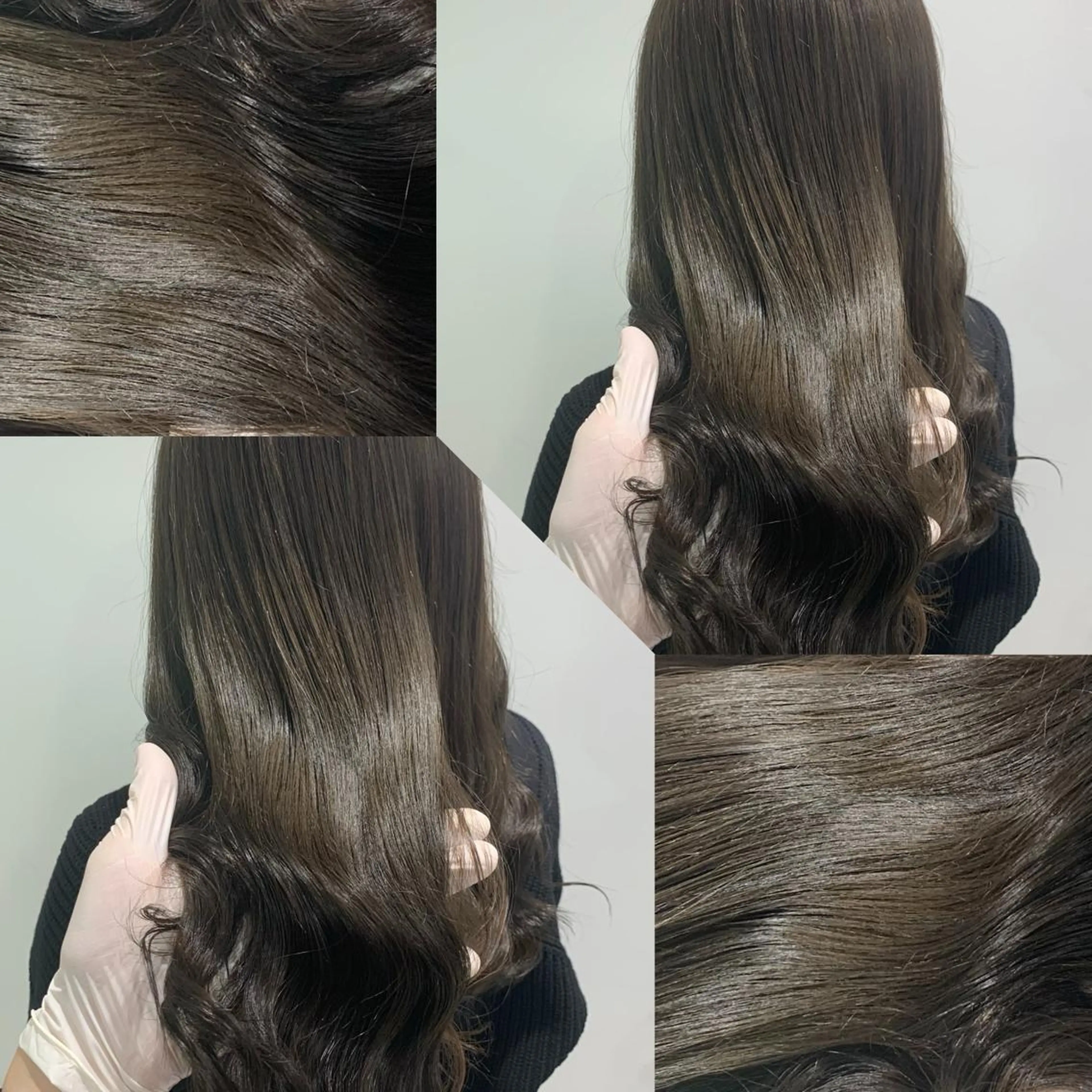 セミロング カラー パーマ ヘアアレンジ ネイル マツエク・マツパ 韓国風ベージュ🤎 赤みなし🌿横浜🤎のヘアスタイル