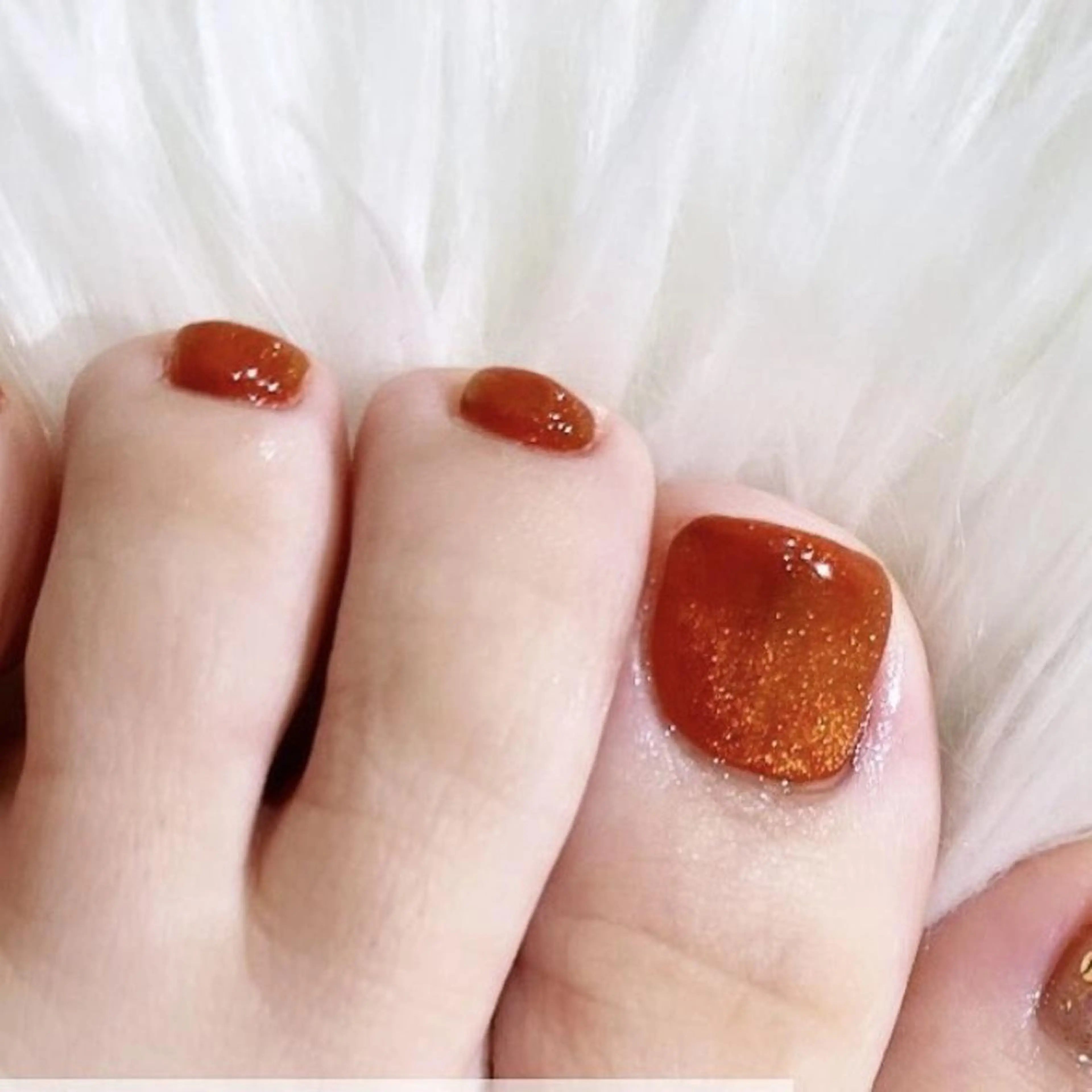 【Foot】【時短】大人気☆ビジュかわマグネットネイル　【オフ無し】　所要時間　1時間★の写真