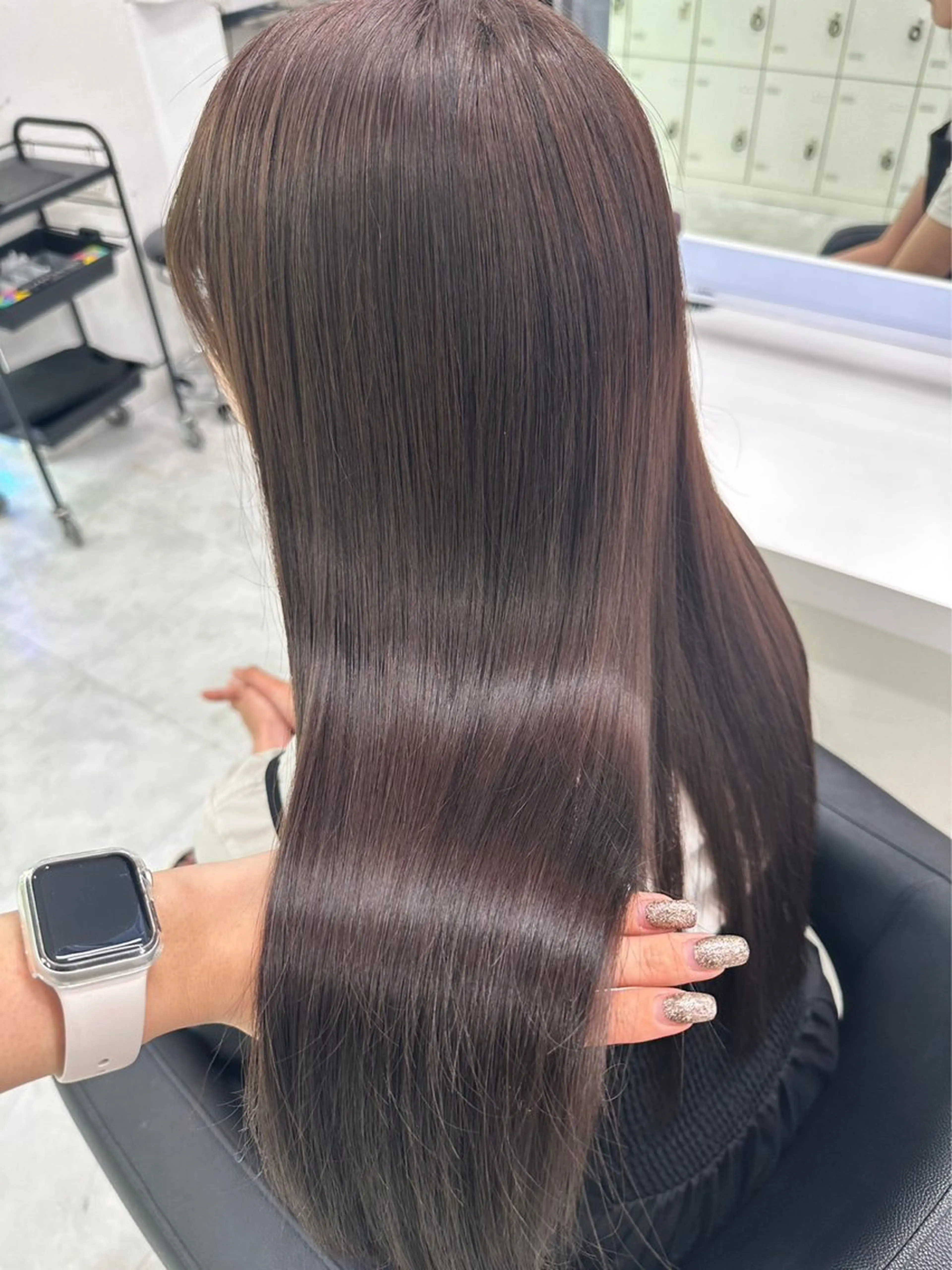 ロング カラー ヘアアレンジ 韓国レイヤー&ピンク 艶髪🩶maikoのヘアスタイル