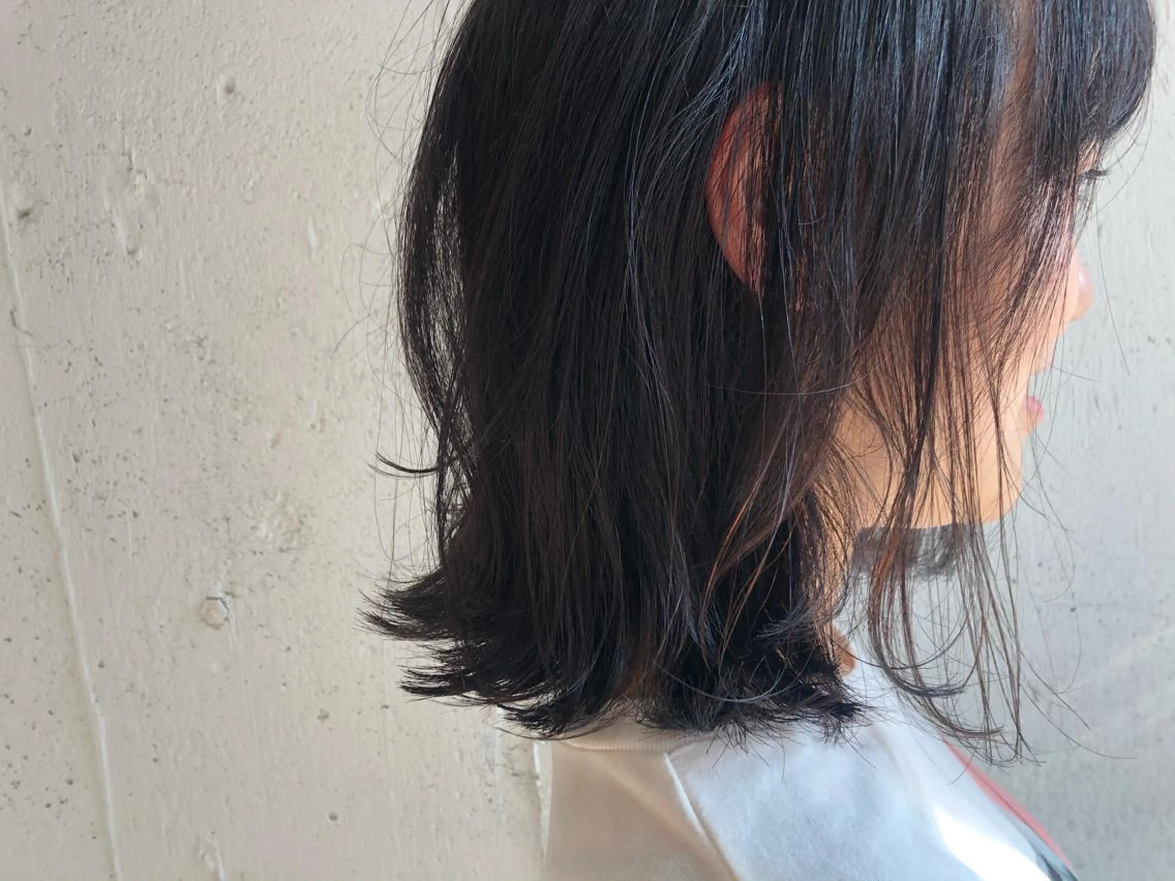 ミディアム カラー パーマ 透明感カラー イルミナカラー ストレートパーマ ふくだ りさ【ciAo!】のヘアスタイル