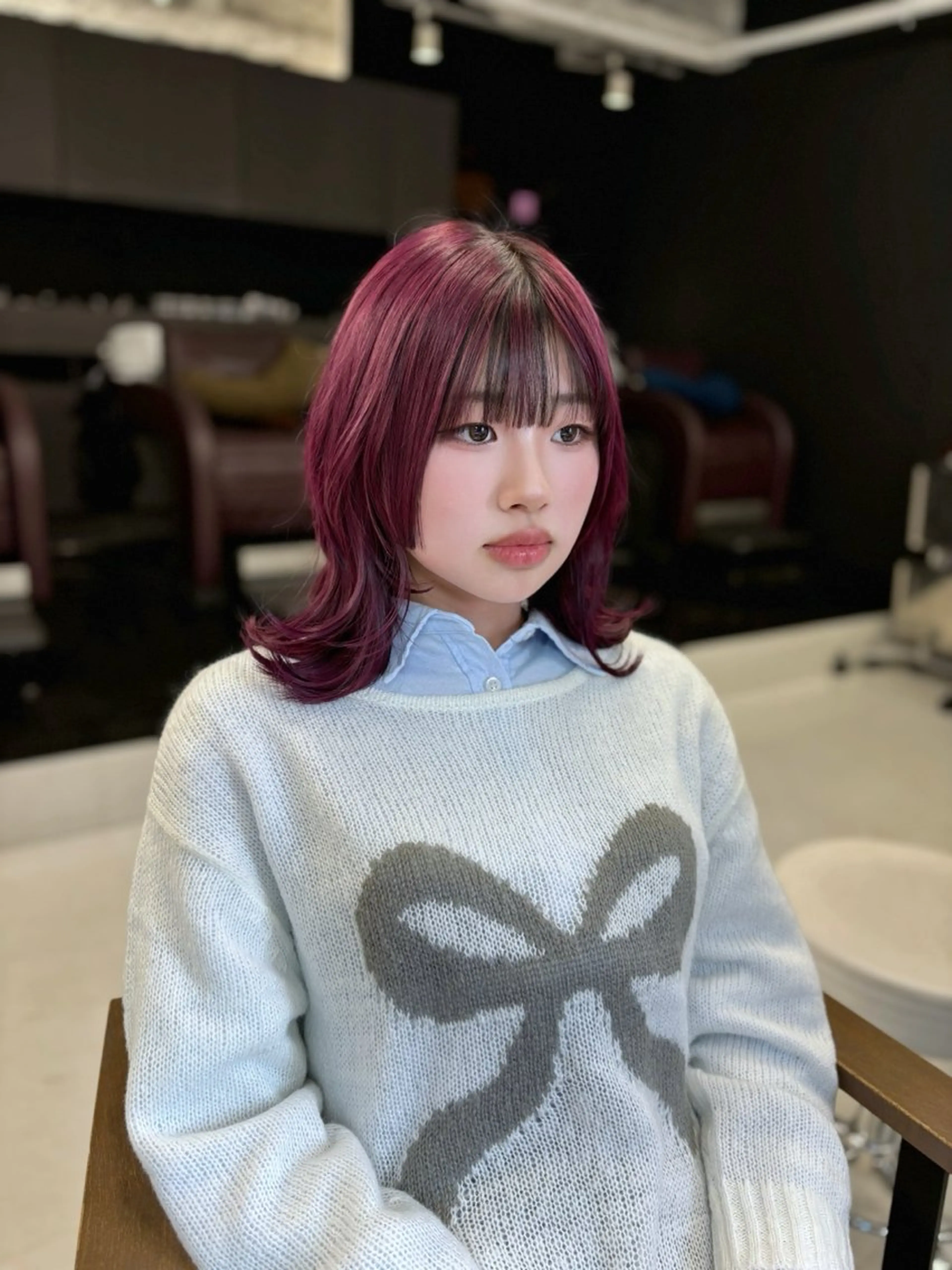 ミディアム カット ヘアカラー 赤みなしカラー/梅田 /レイヤー/IORIのヘアスタイル