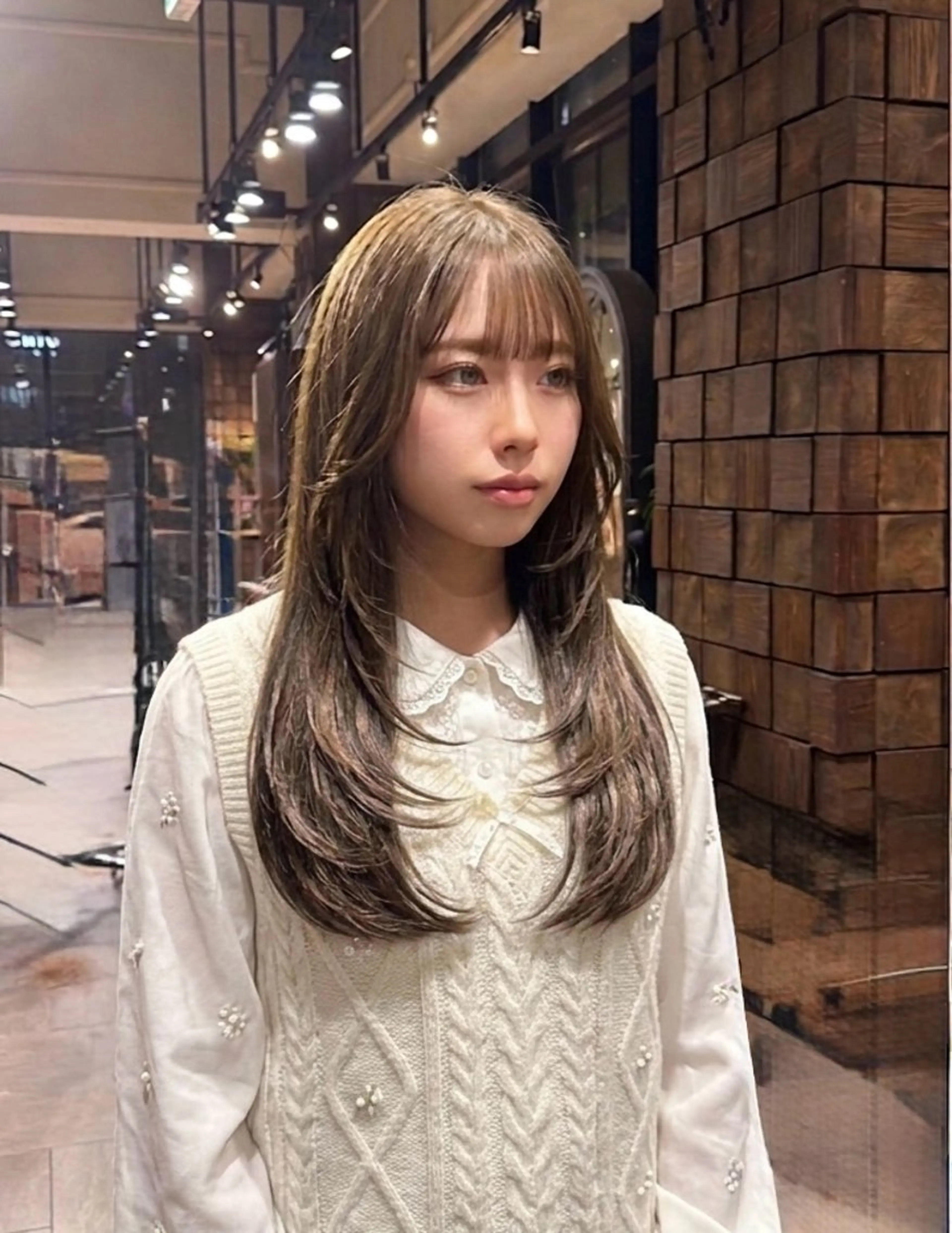 ロング レイヤーカット カット ヘアカラー トリートメント MINX ginza所属・MINX 野本奏和のヘアスタイル