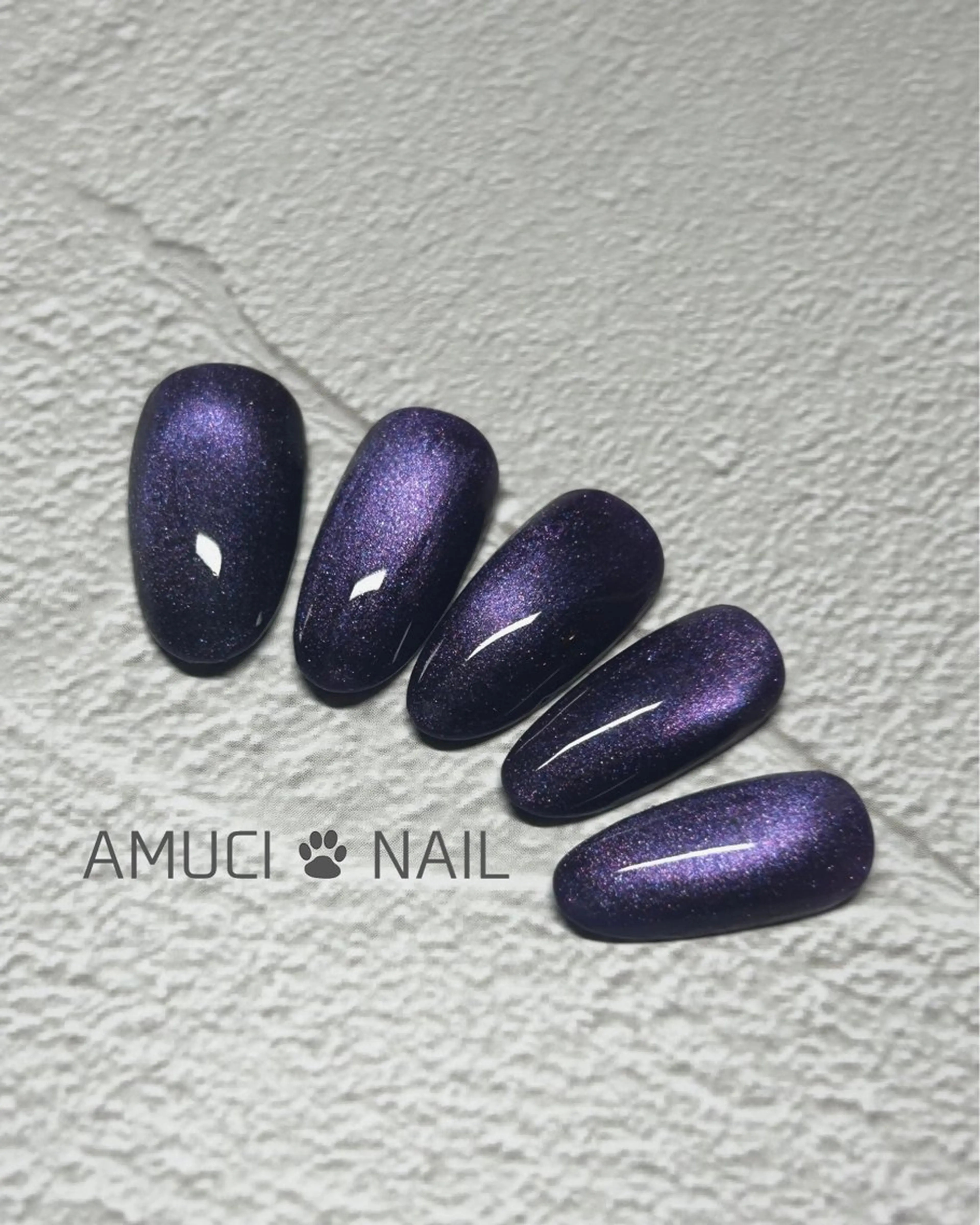 ネイル パープル ハンドネイル AMUCI NAIL Shihomiのネイルデザイン