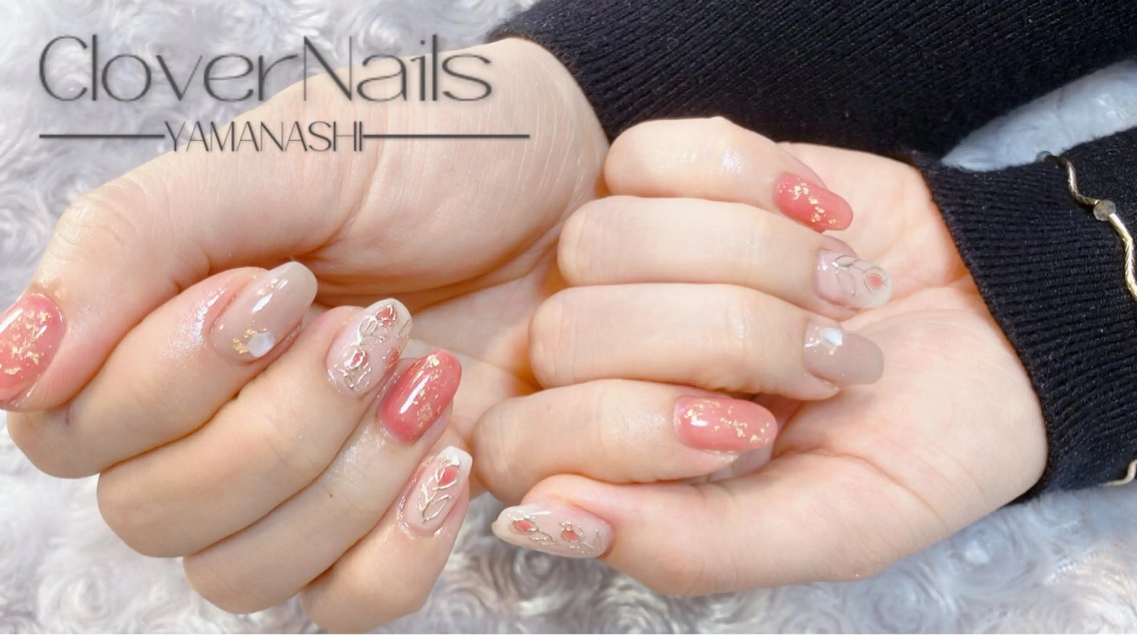 ネイル アートネイル シルバー ハンドネイル 自宅ネイルサロン クロバーネイルのネイルデザイン