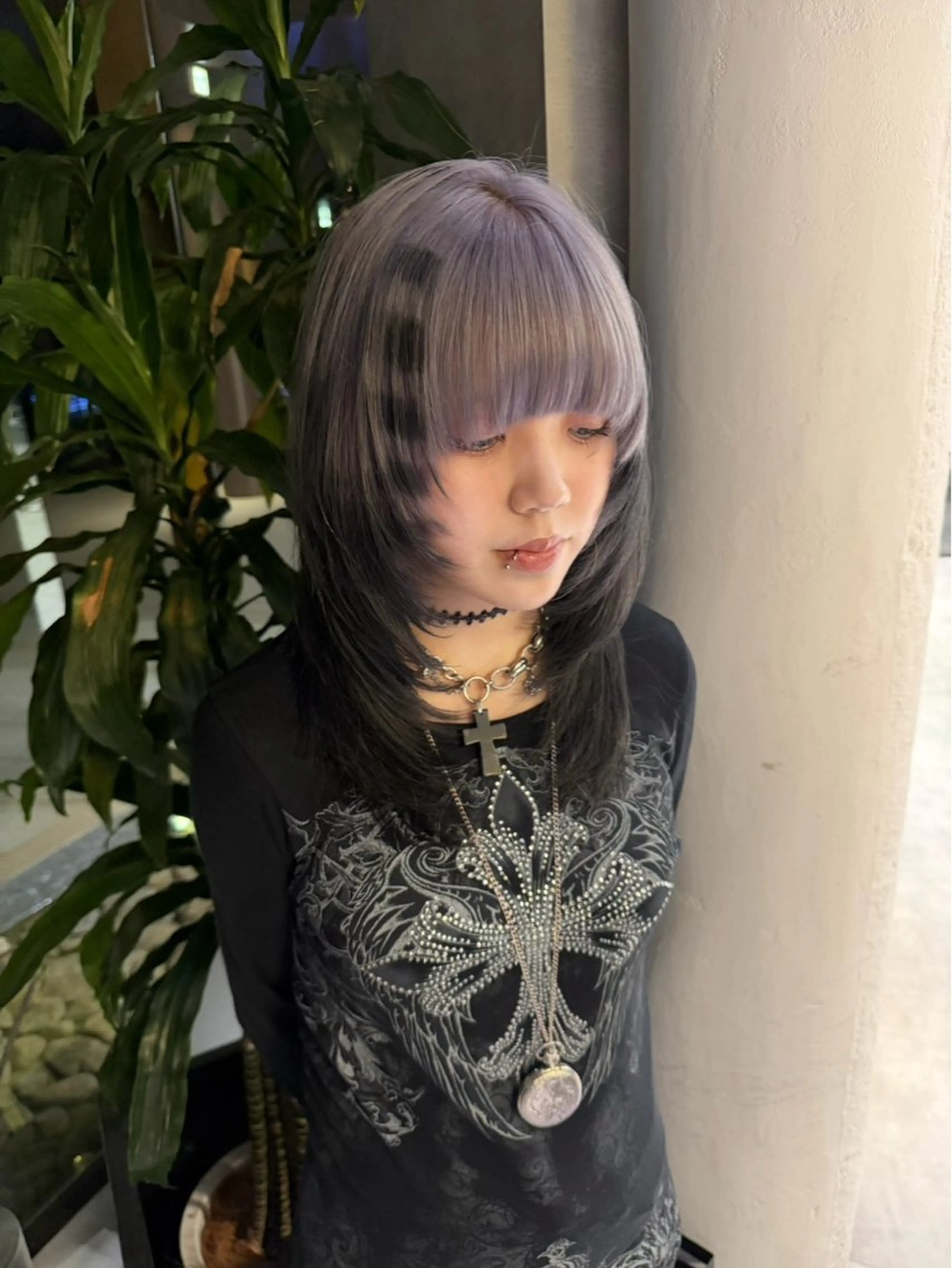 セミロング カラー ヘアカラー レイヤー×ハイトーン ×デザイン 啓太のヘアスタイル