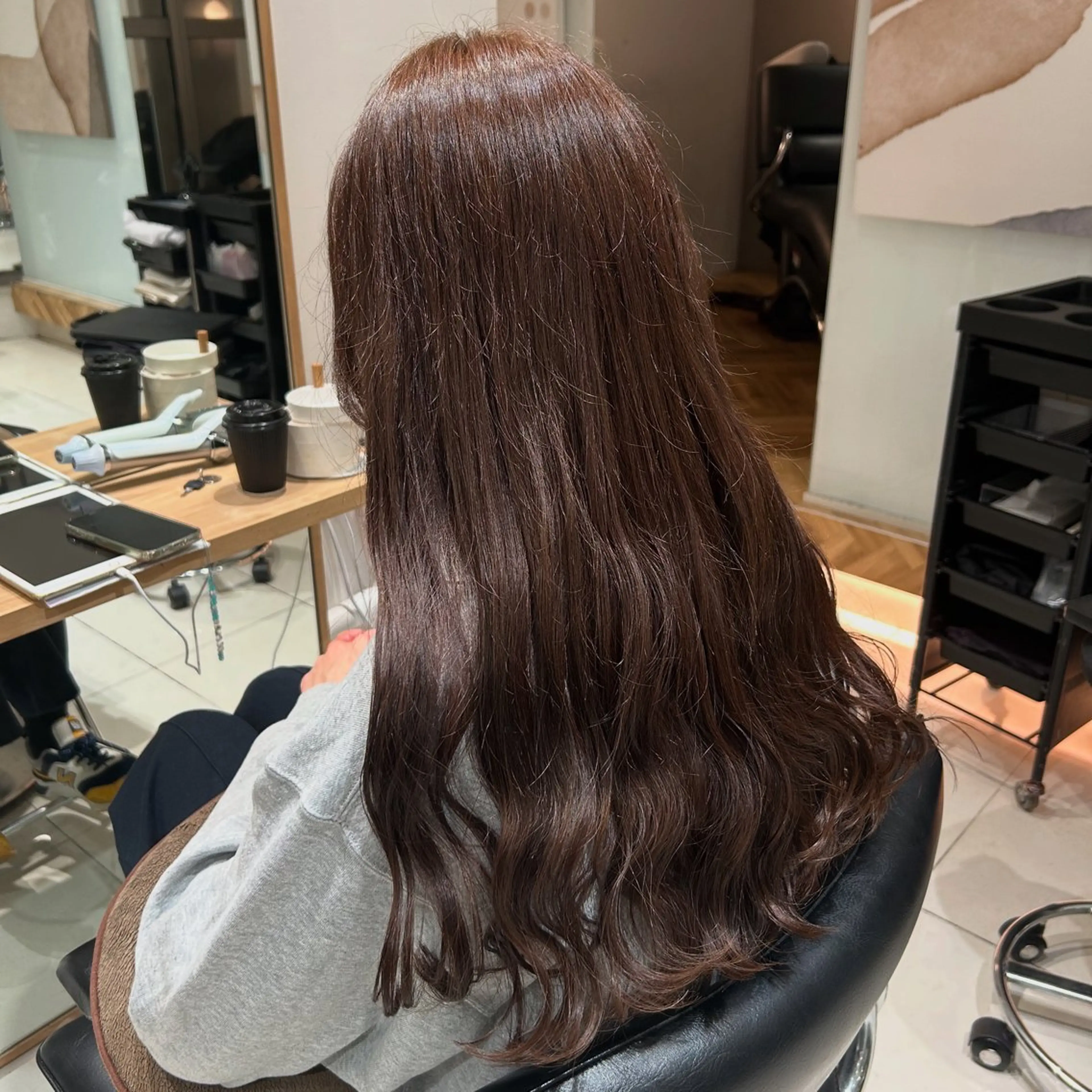 カラー グレージュ オリーブグレージュ オリーブグレー 頭身浴スパ/艶カラー /森下🌿matsuのヘアスタイル