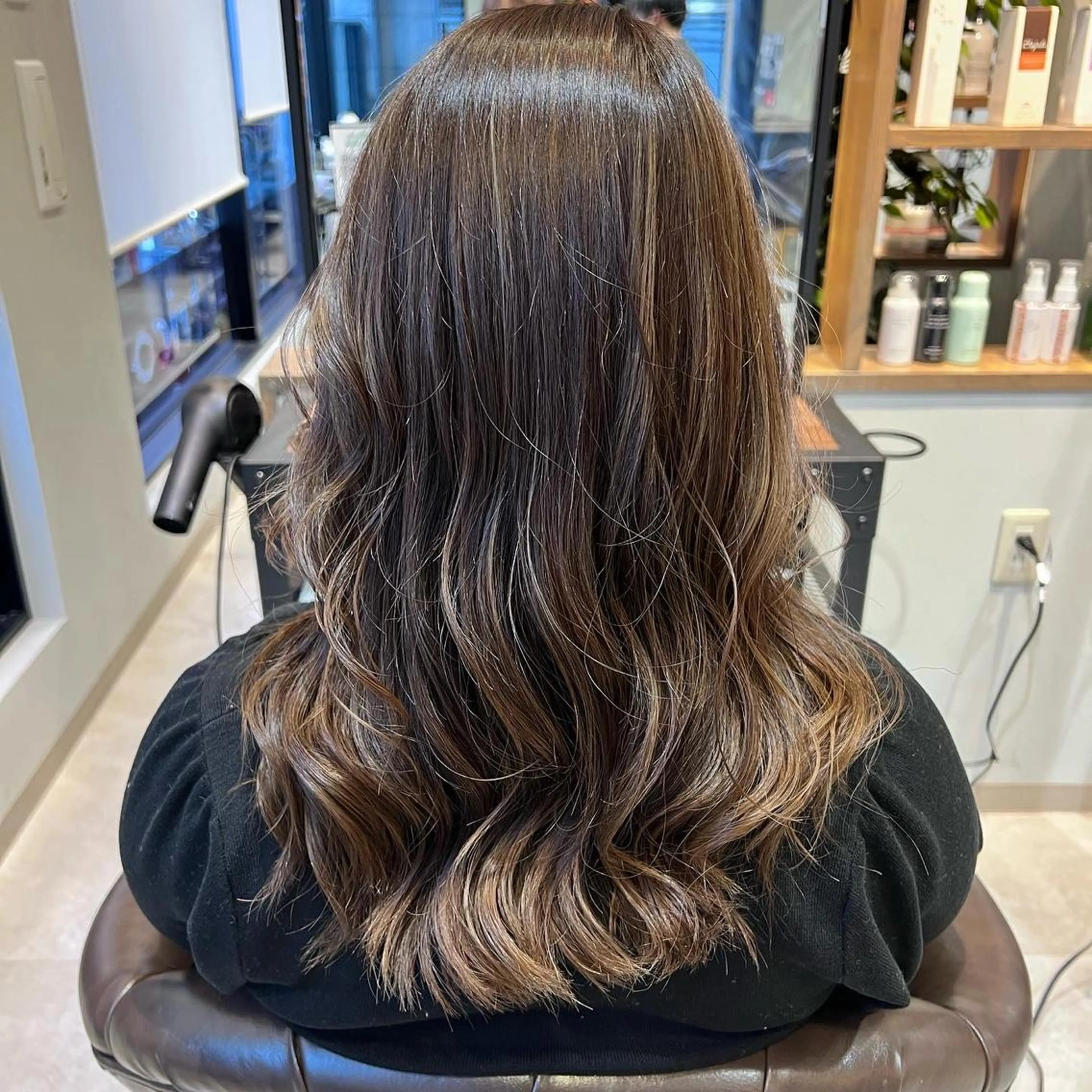 セミロング カラー 💎エクステ専門店 BIZE梅田🇰🇷のヘアスタイル