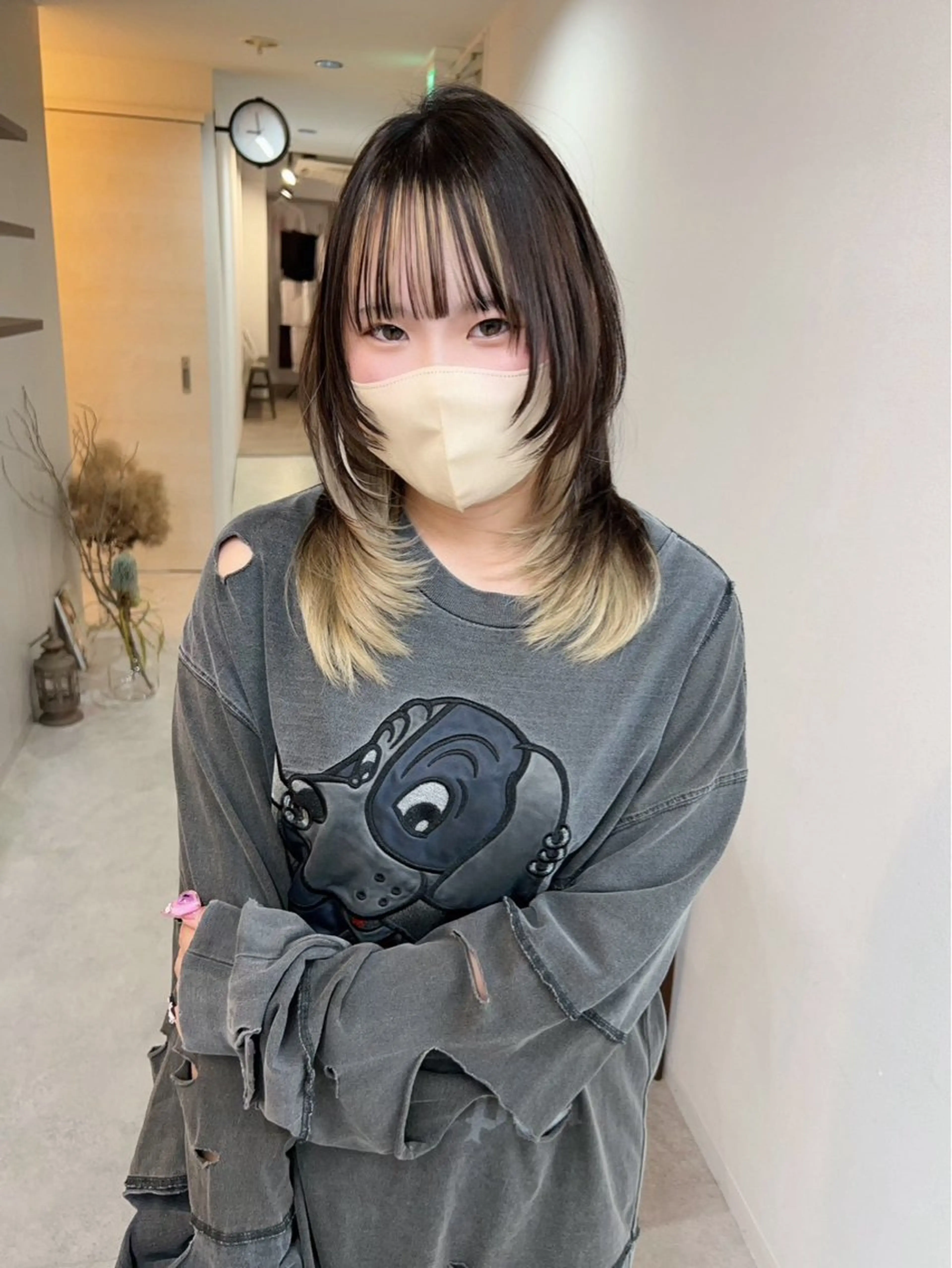 ミディアム カラー カット ヘアカラー 韓国レイヤー/ハイ トーン/優太のヘアスタイル