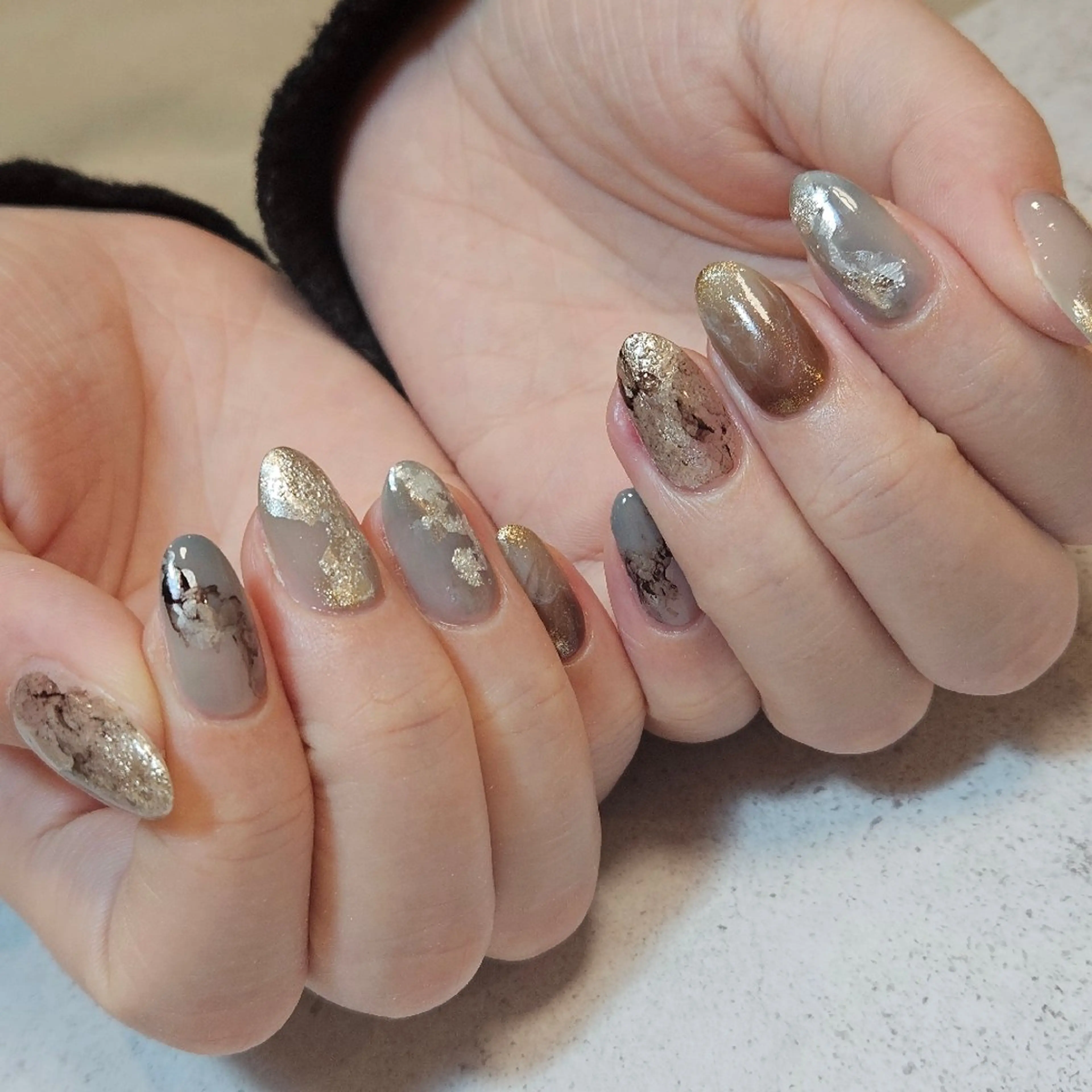 ネイル キラキラネイル 春ネイル ハンドネイル Nailsalon manoのネイルデザイン