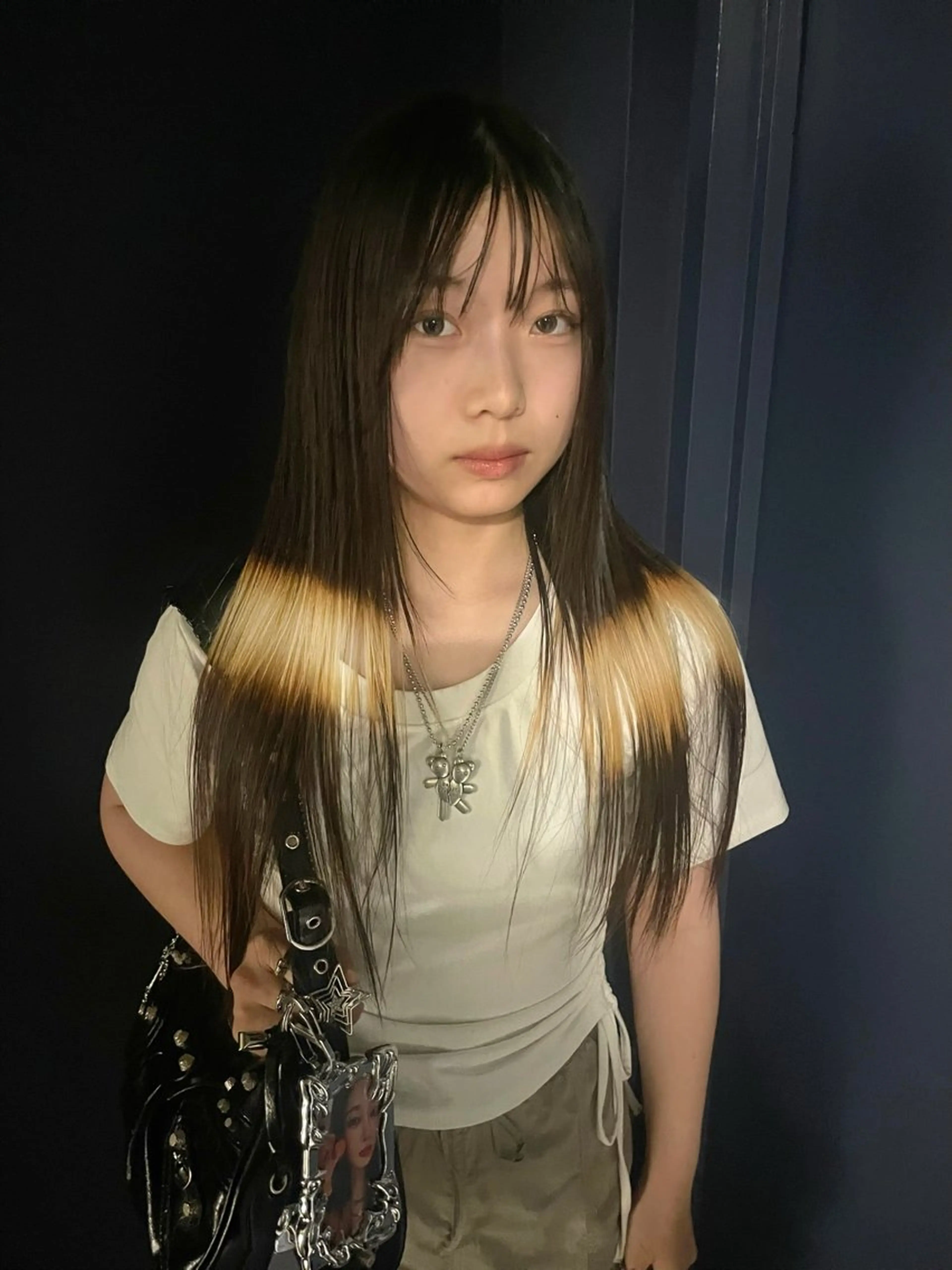 ロング カラー ヘアカラー ハイトーン/メンズ/ デザイン/梅田/ミユのヘアスタイル