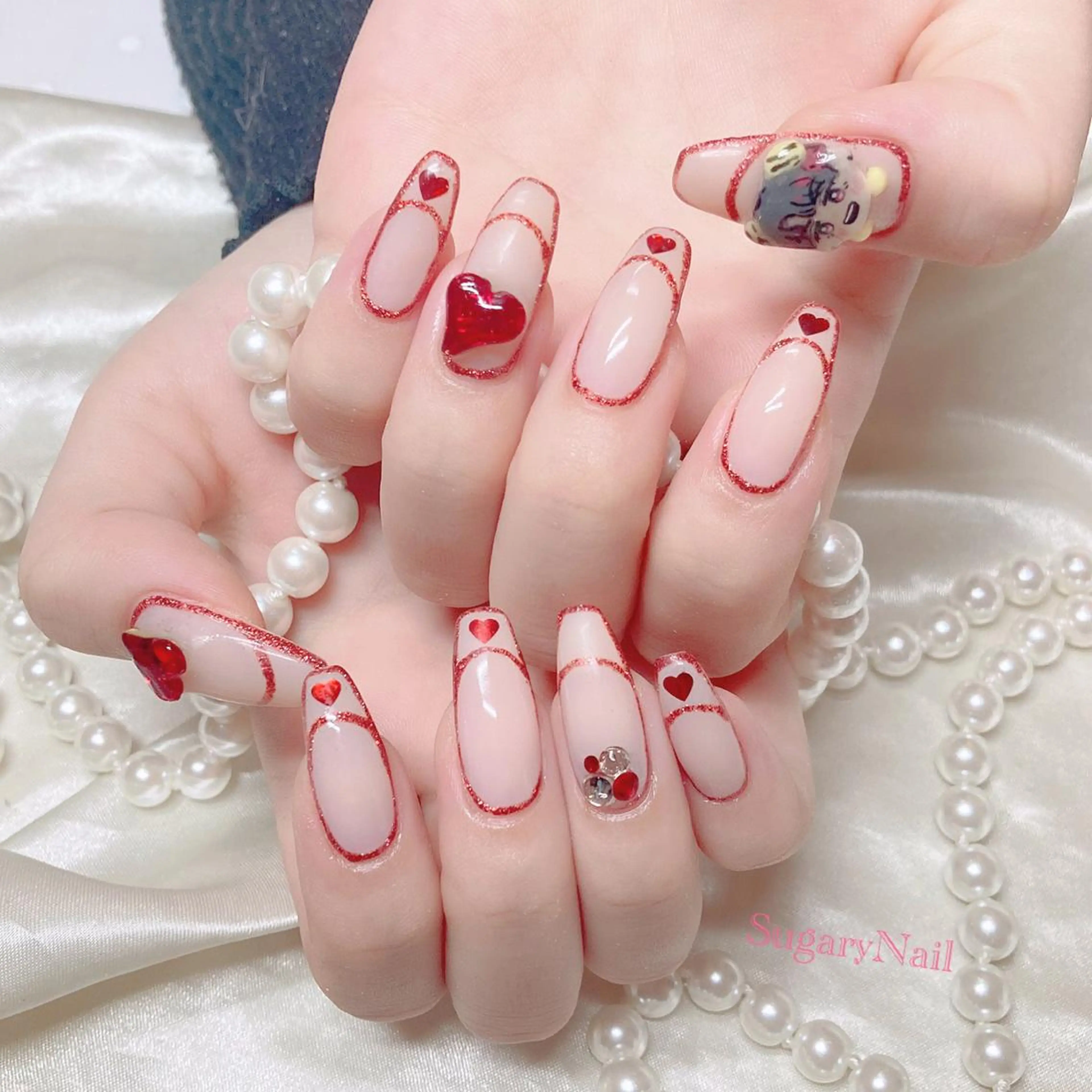 ネイル フレンチネイル ハンドネイル フットネイル SugaryNail Rinaのネイルデザイン