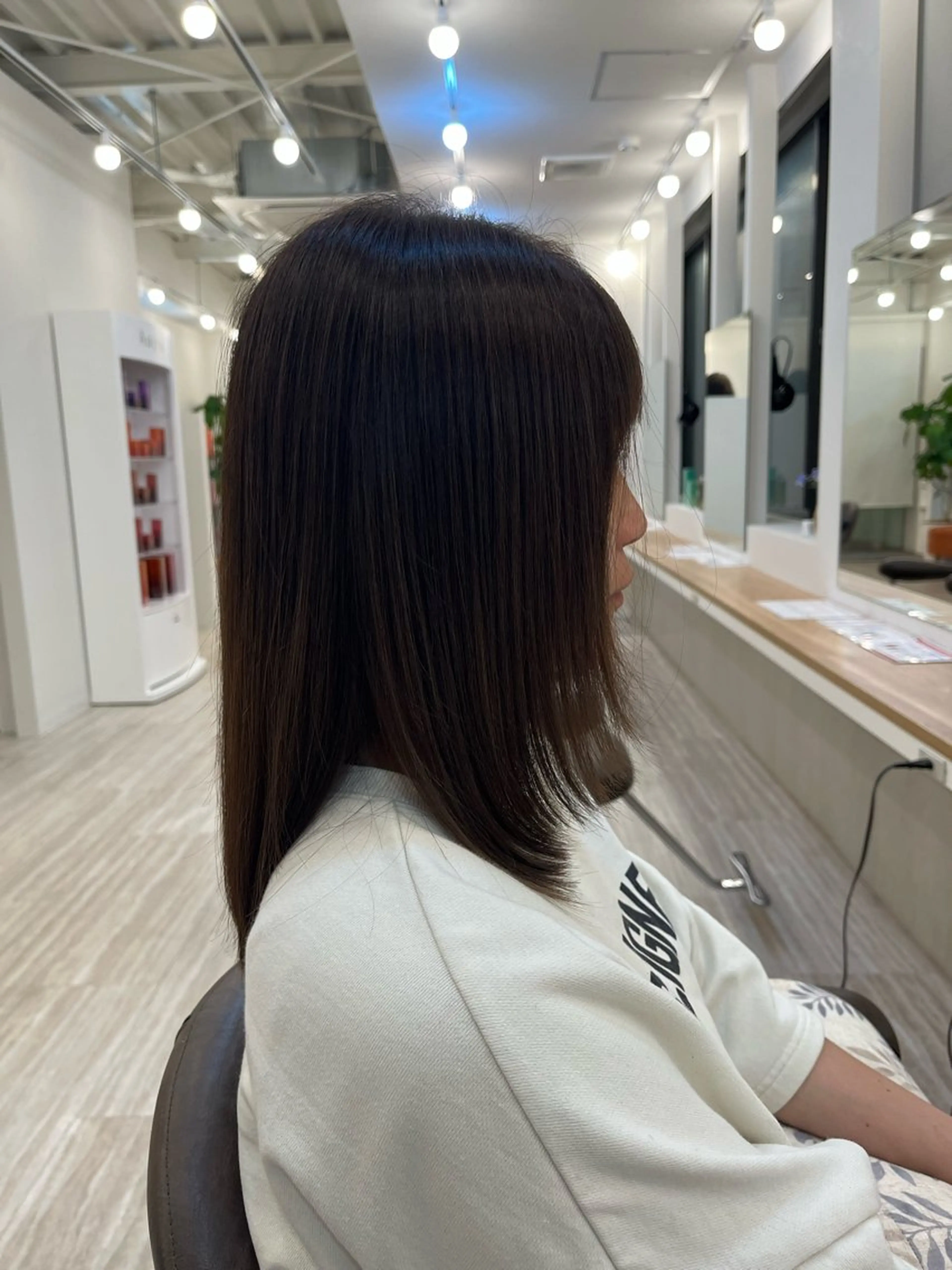 セミロング カラー 透明感カラー 顔まわりレイヤー 顔周りカット レイヤーカット HairModeKT 中原のヘアスタイル