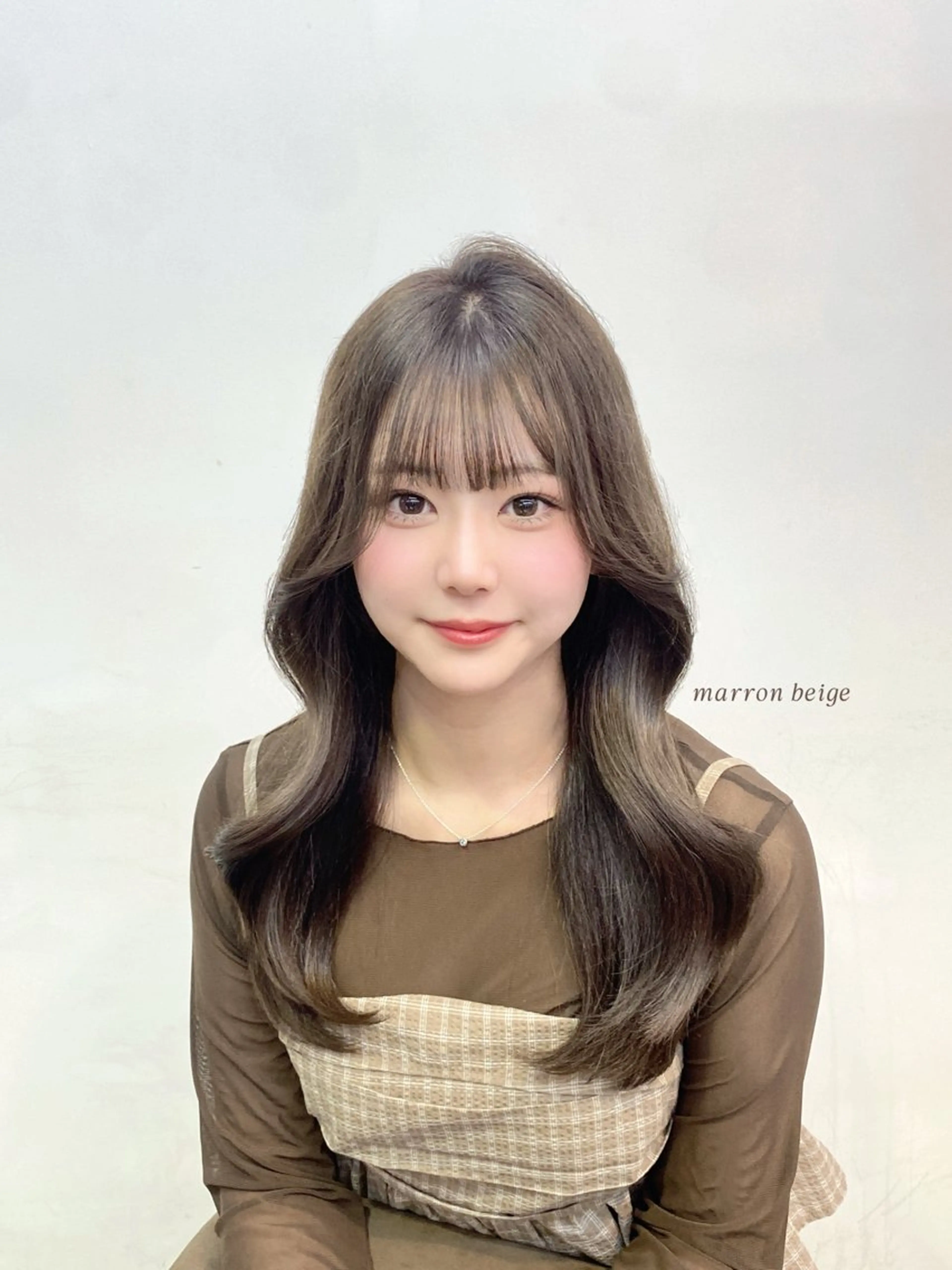 ロング カラー ベージュカラー ブリーチ 髪質改善 こはる.⋆𝜗𝜚／ 谷町／透明感カラーのヘアスタイル