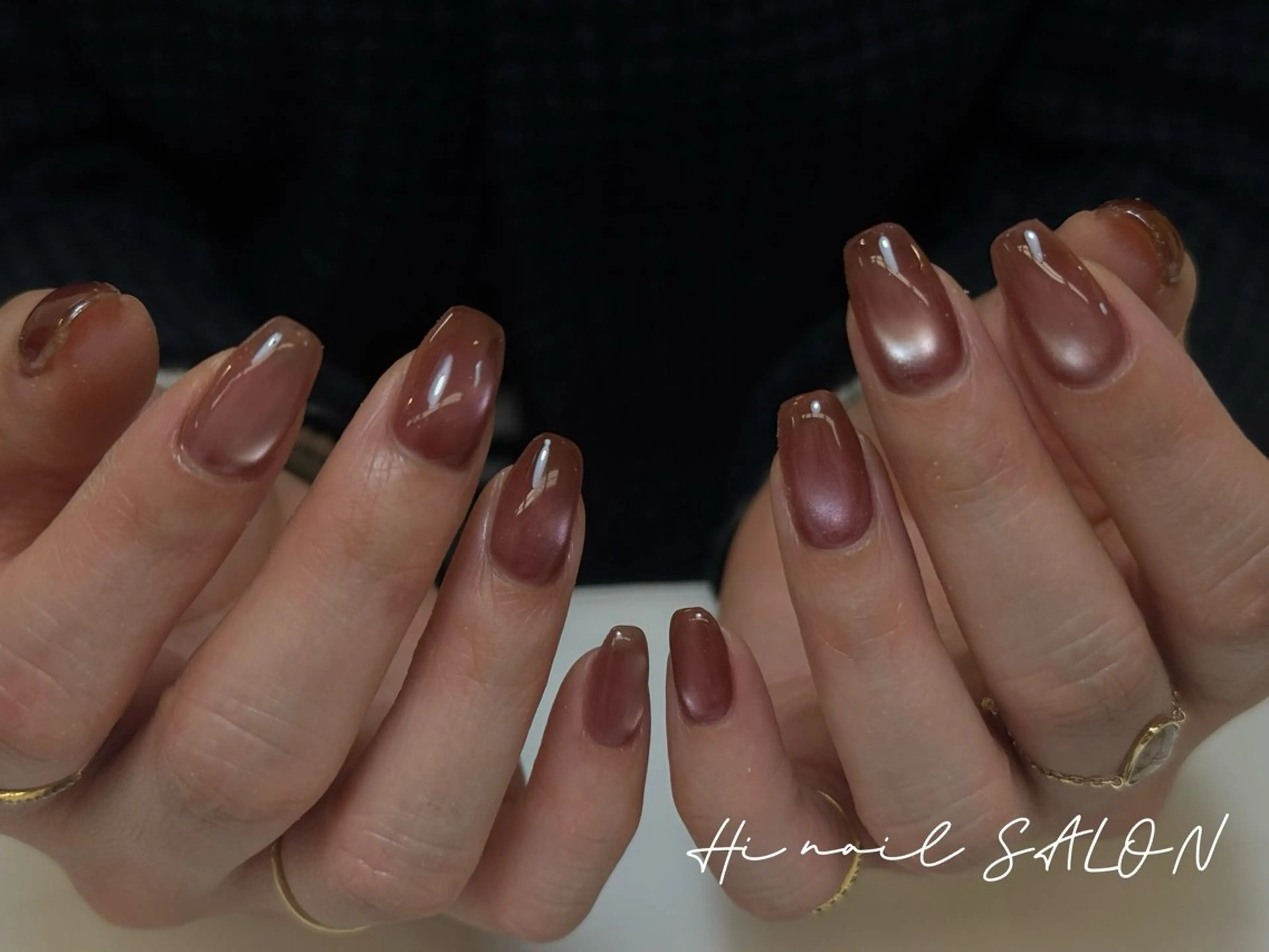 ネイル チークネイル フレンチネイル 韓国ネイル マグネットネイル 持ち込み ハンドネイル Hi nail🎀 池袋kozueのネイルデザイン