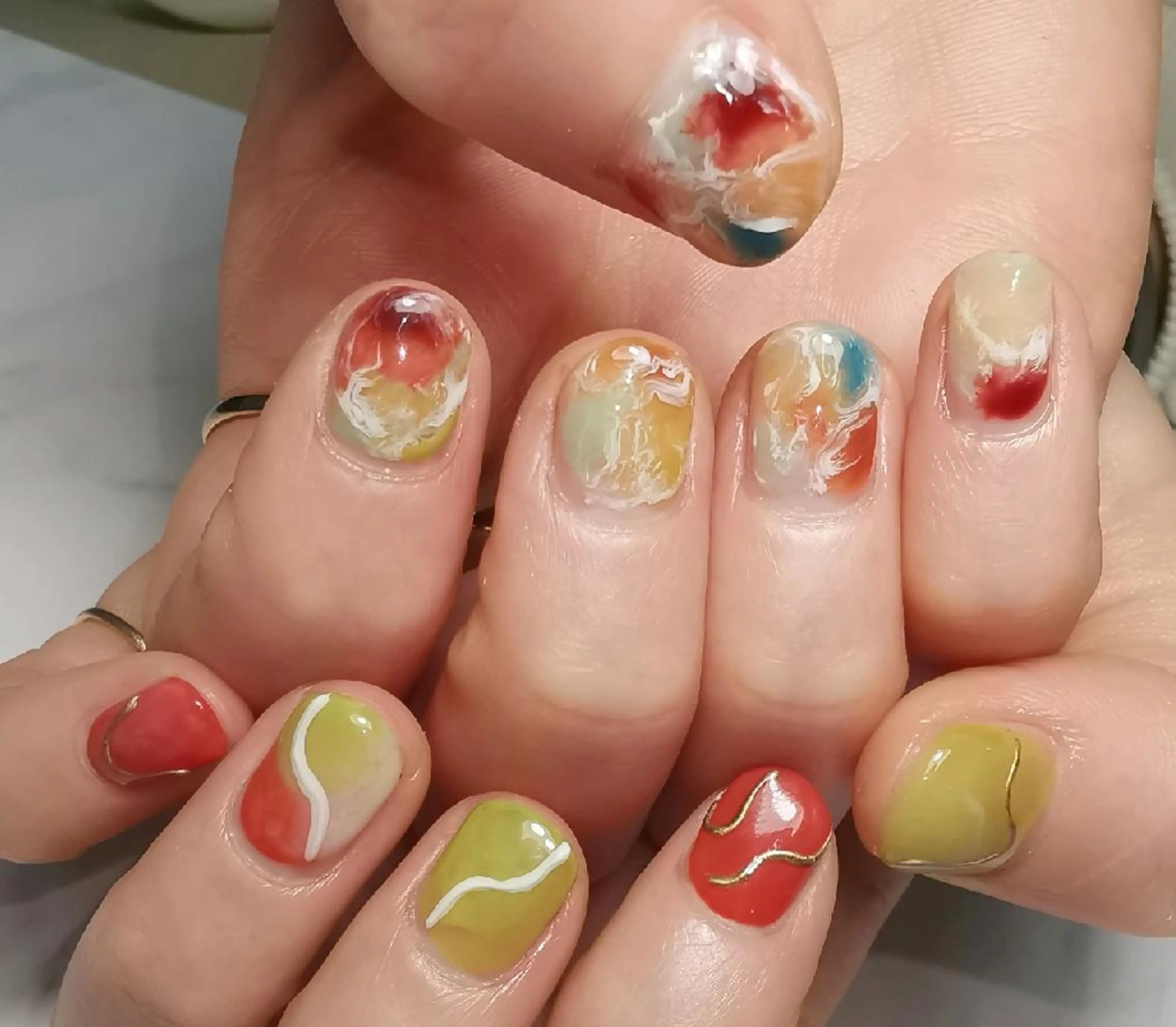 ネイル ニュアンスネイル ハンドネイル reve あやののネイルデザイン