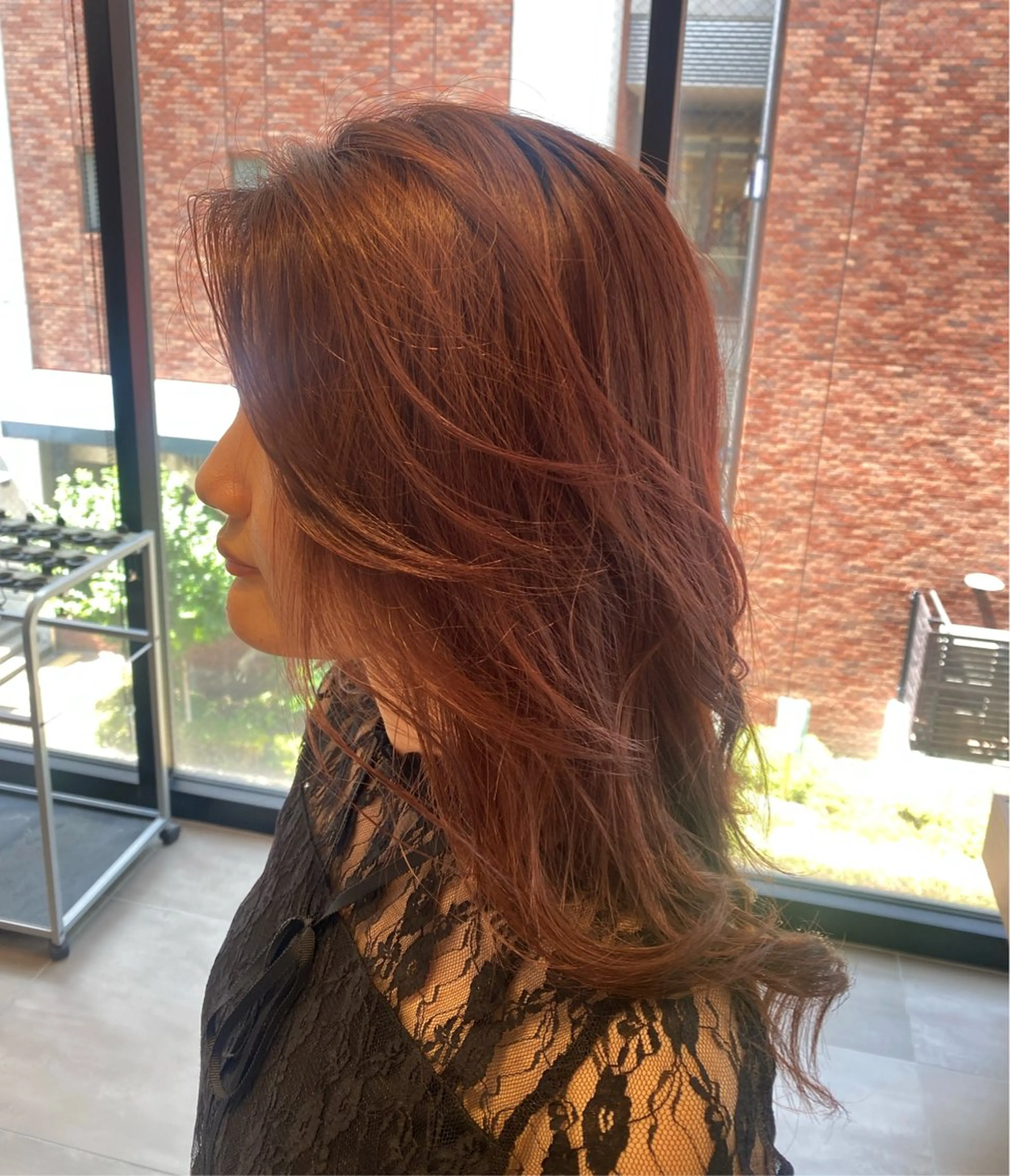 セミロング ピンクブラウン ヘアカラー 🕯透明感カラー／ 似合わせレイヤー🎀のヘアスタイル