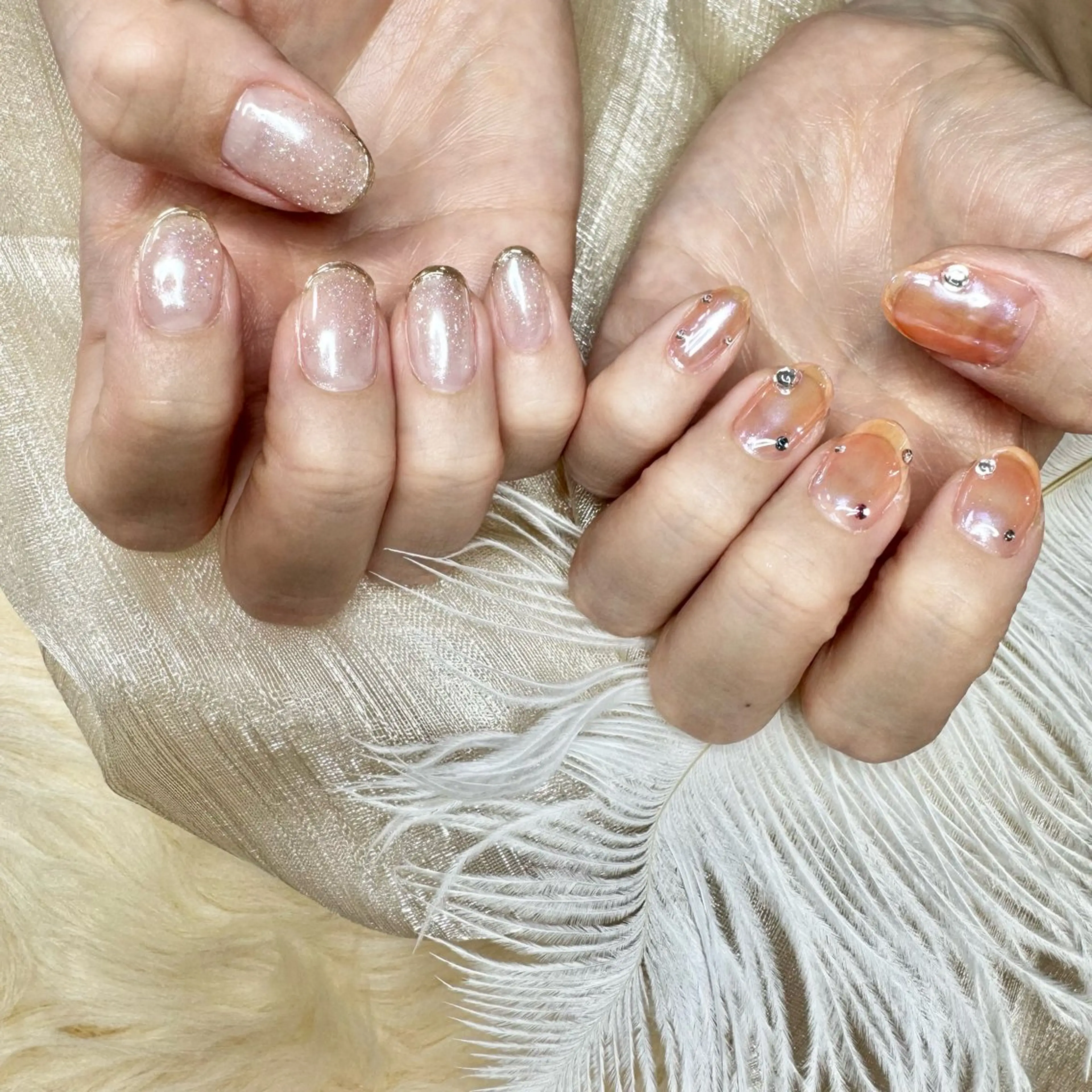 ネイル キラキラネイル ハンドネイル chai.上本町 UNRIのネイルデザイン