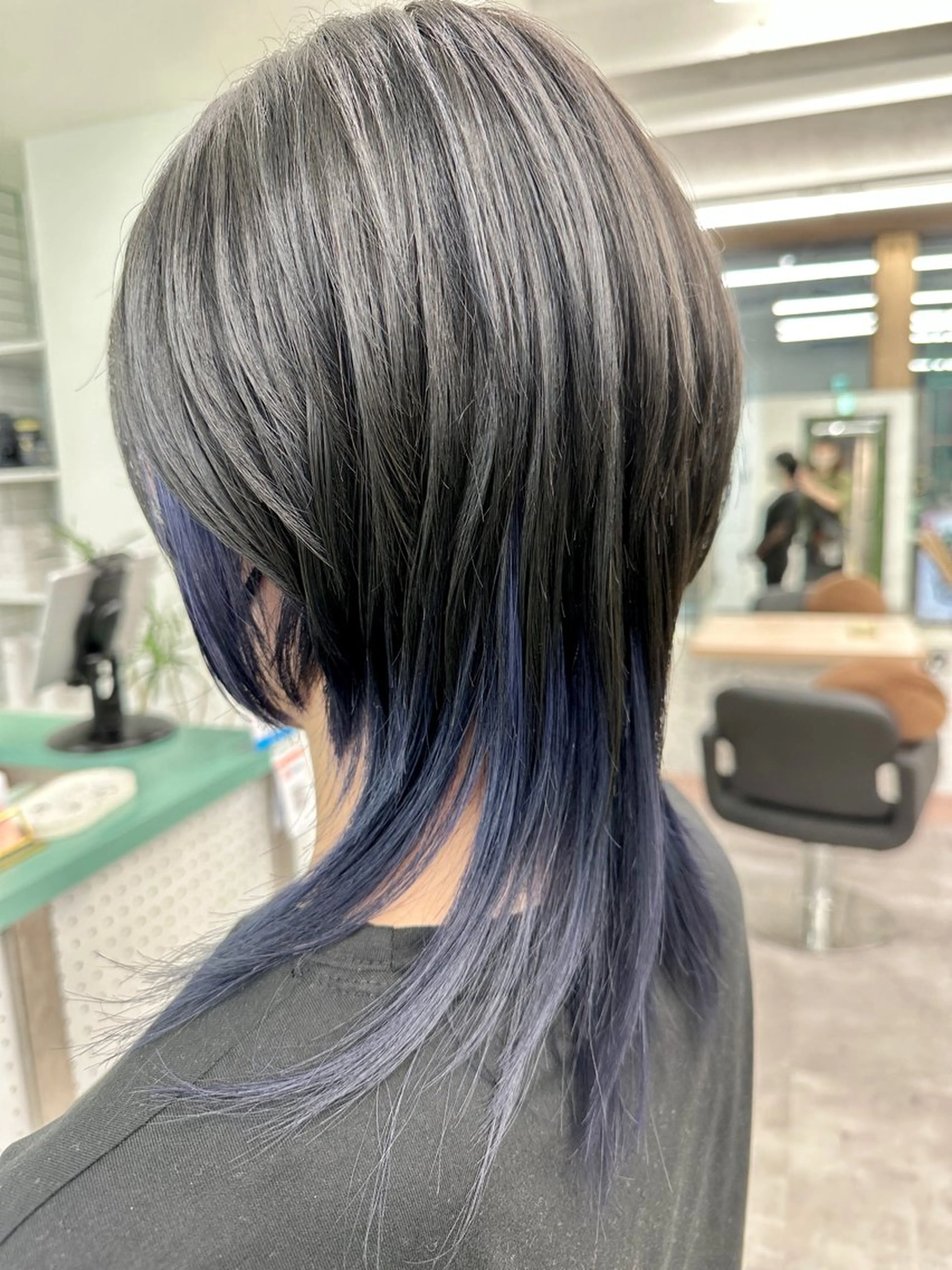 セミロング ウルフカット カット ヘアカラー トリートメント 💚透明感カラー💚 ♻️本間♻️のヘアスタイル